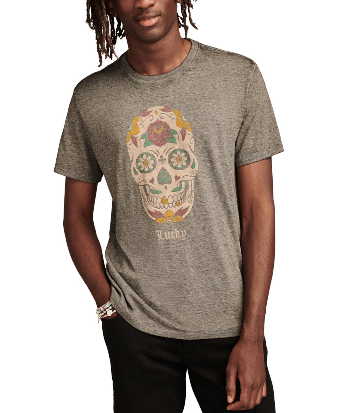 Men's Lucky Sugar Skull T-shirts Lucky Brand
