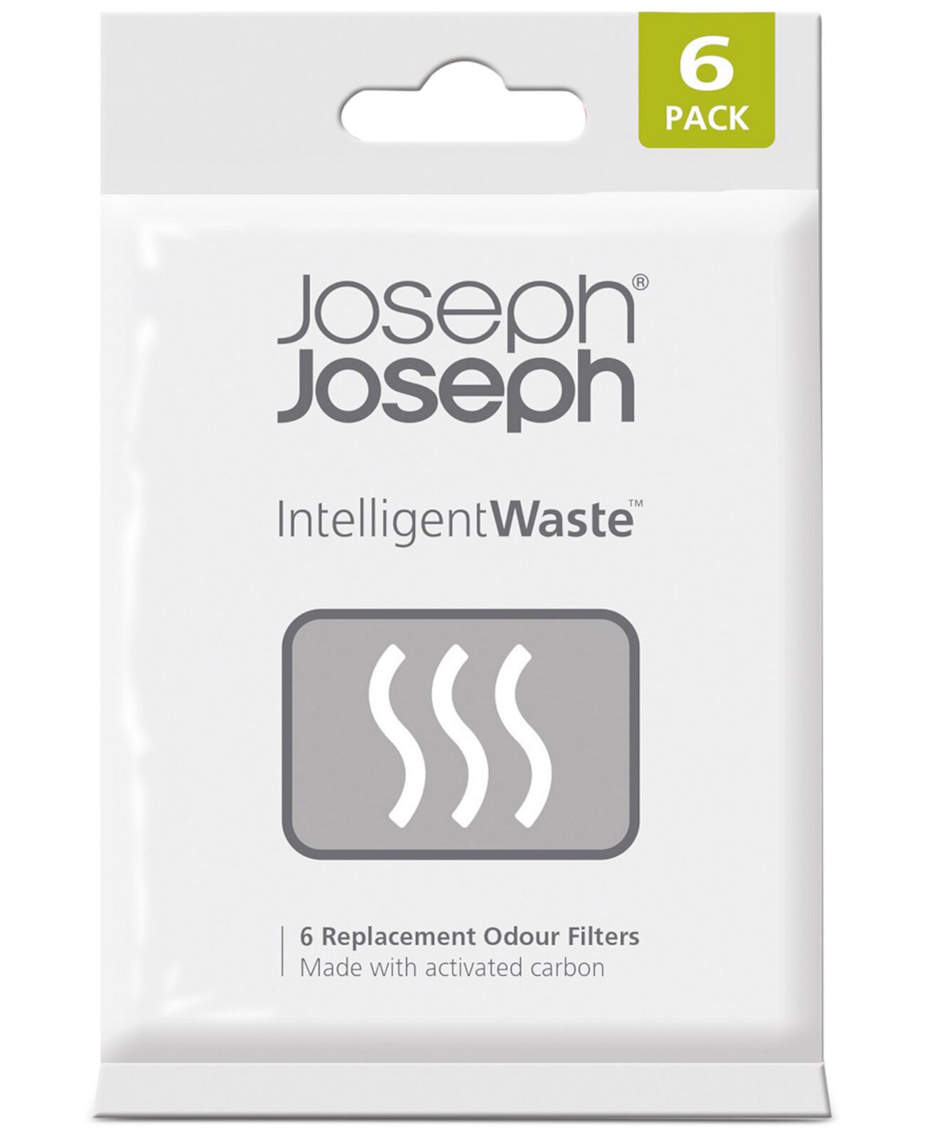 6-Pk. IntelligentWaste Waste Can Odor Filters Joseph Joseph