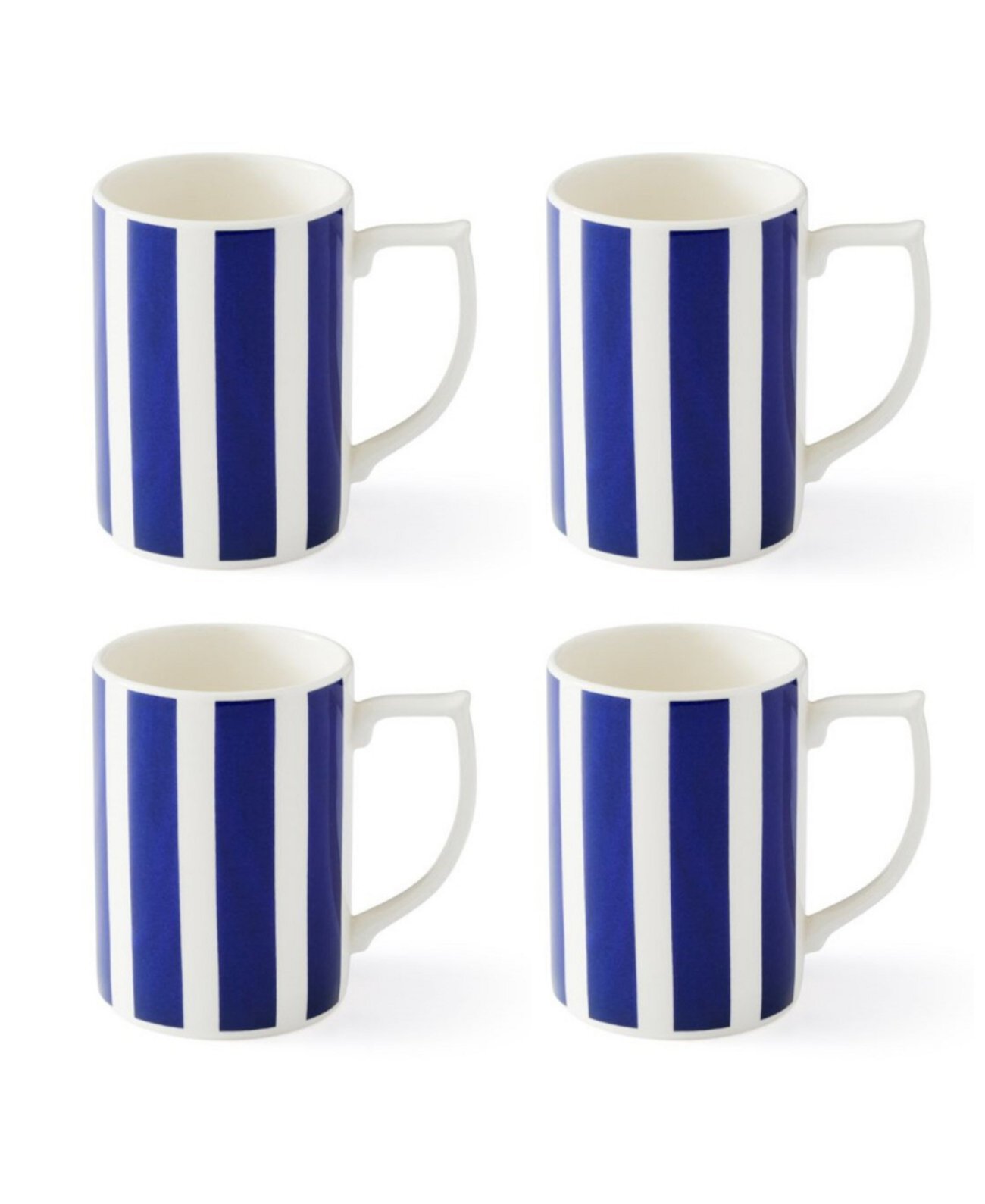 Blue Italian Steccato Bold Stripe Mugs, Set of 4 Spode