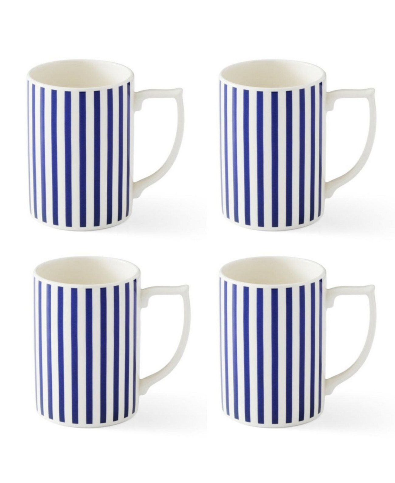 Blue Italian Steccato Narrow Stripe Mugs, Set of 4 Spode