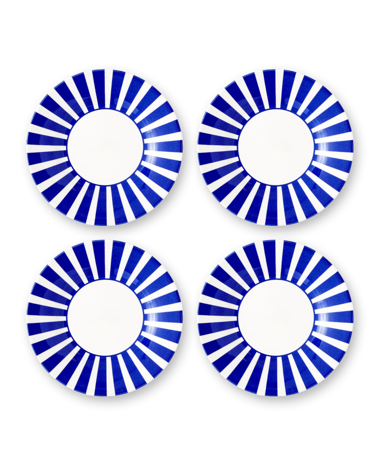 Blue Italian Steccato Bold Stripe Side Plates, Set of 4 Spode
