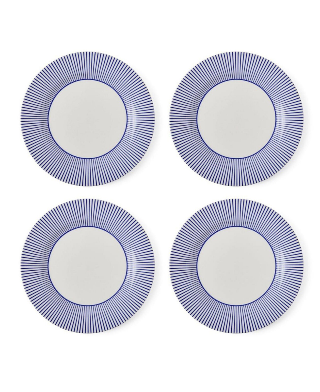 Blue Italian Steccato Dinner Plates, Set of 4 Spode