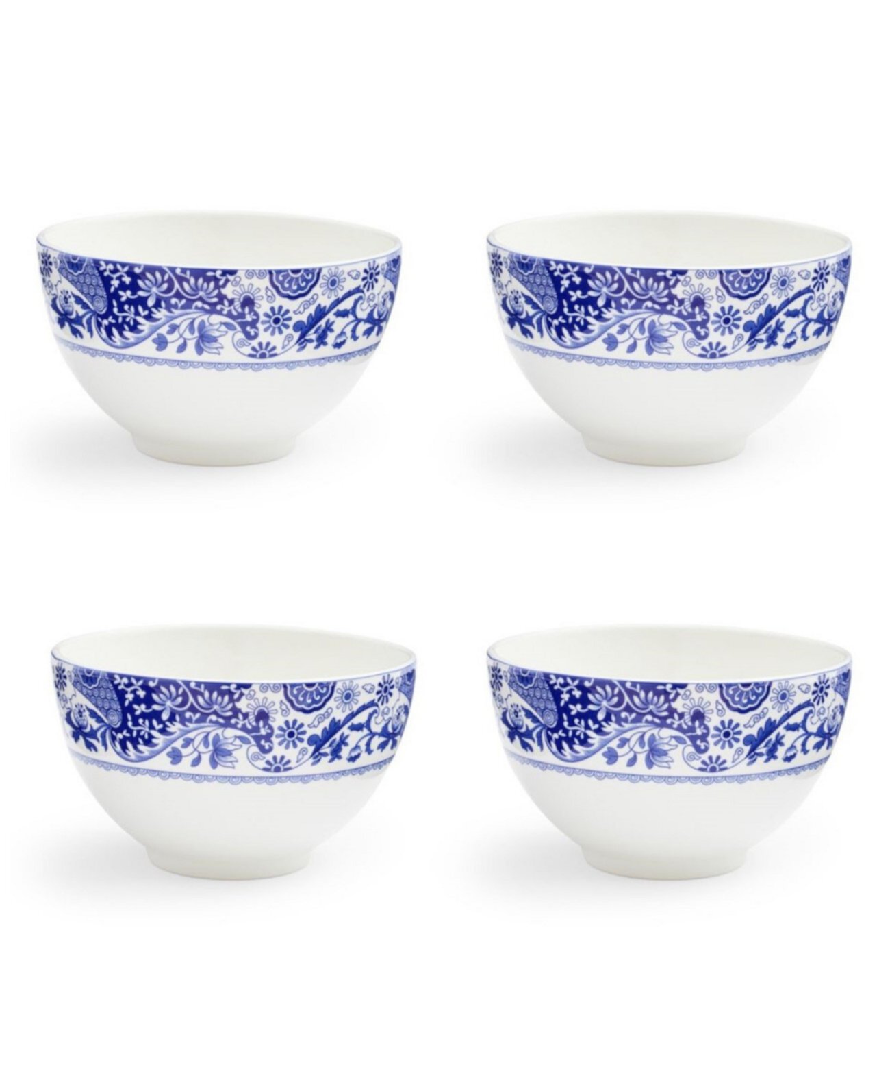 Blue Italian Brocato 6" Rice Bowl, Set of 4 Spode