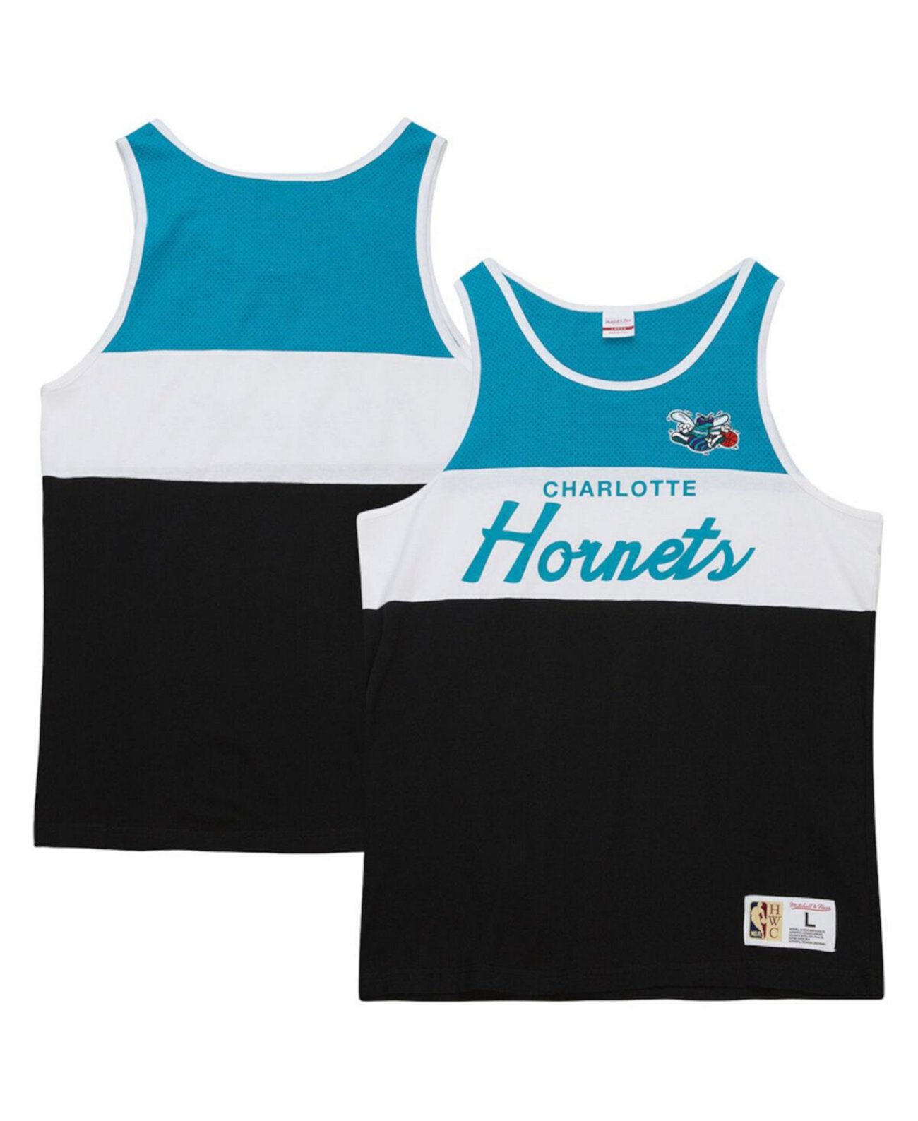 Мужская Джерси Mitchell & Ness Черная Майка Charlotte Hornets Special Script Mitchell & Ness