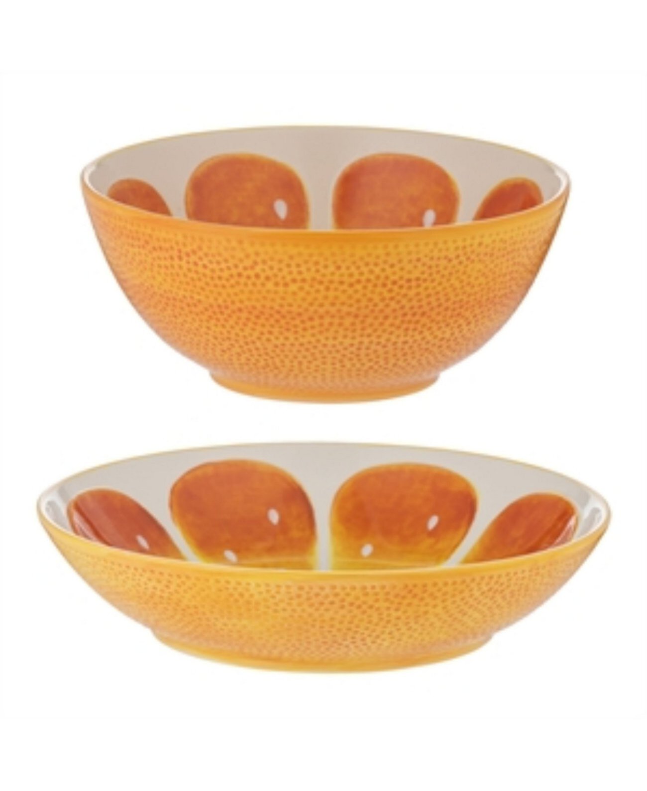 World Foods Set of 2 Orange Bowls Typhoon