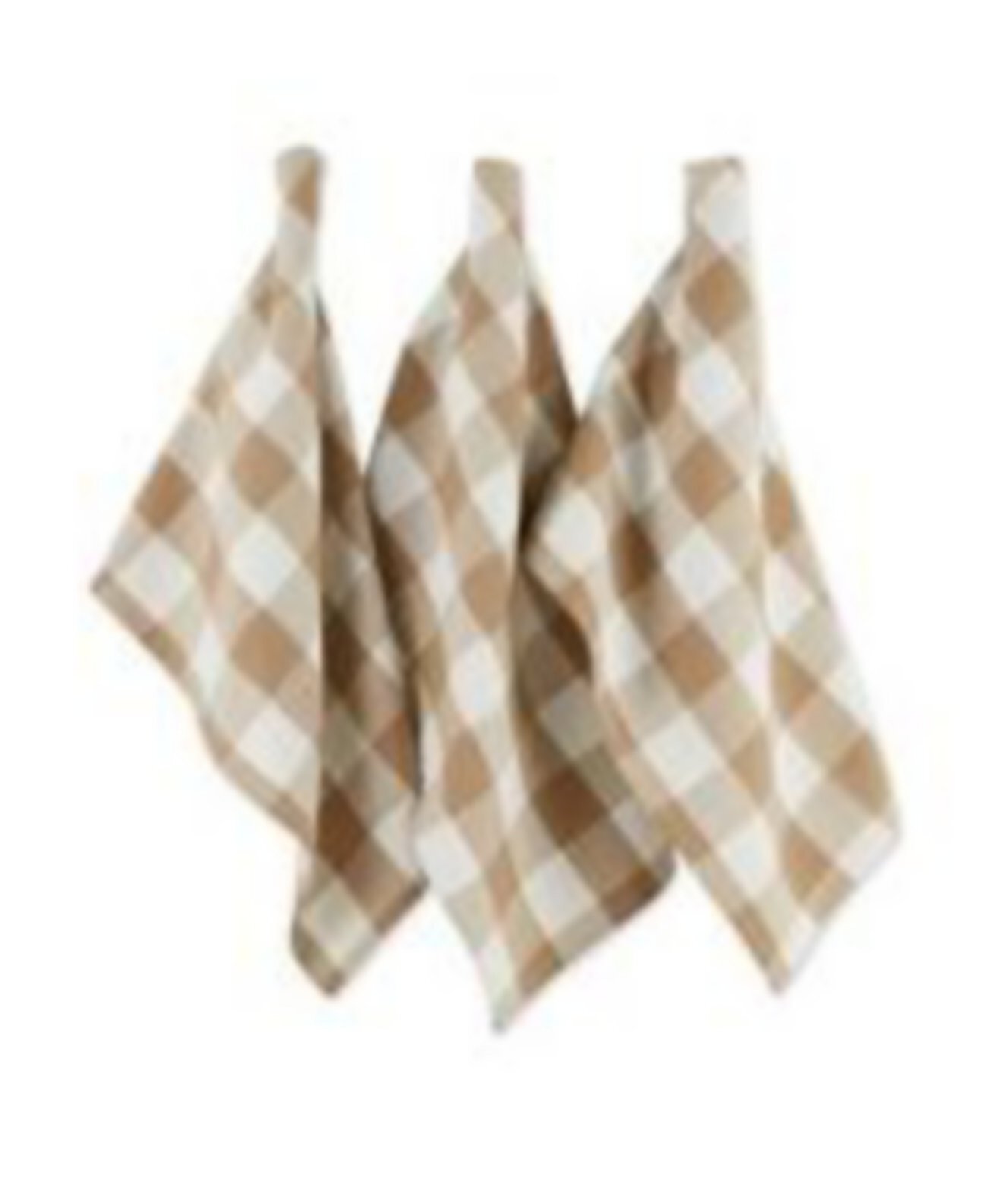 Buffalo Check Kitchen Collection, Classic Farmhouse Dishtowel Set, 20x30", Stone, 3 Piece Design Imports