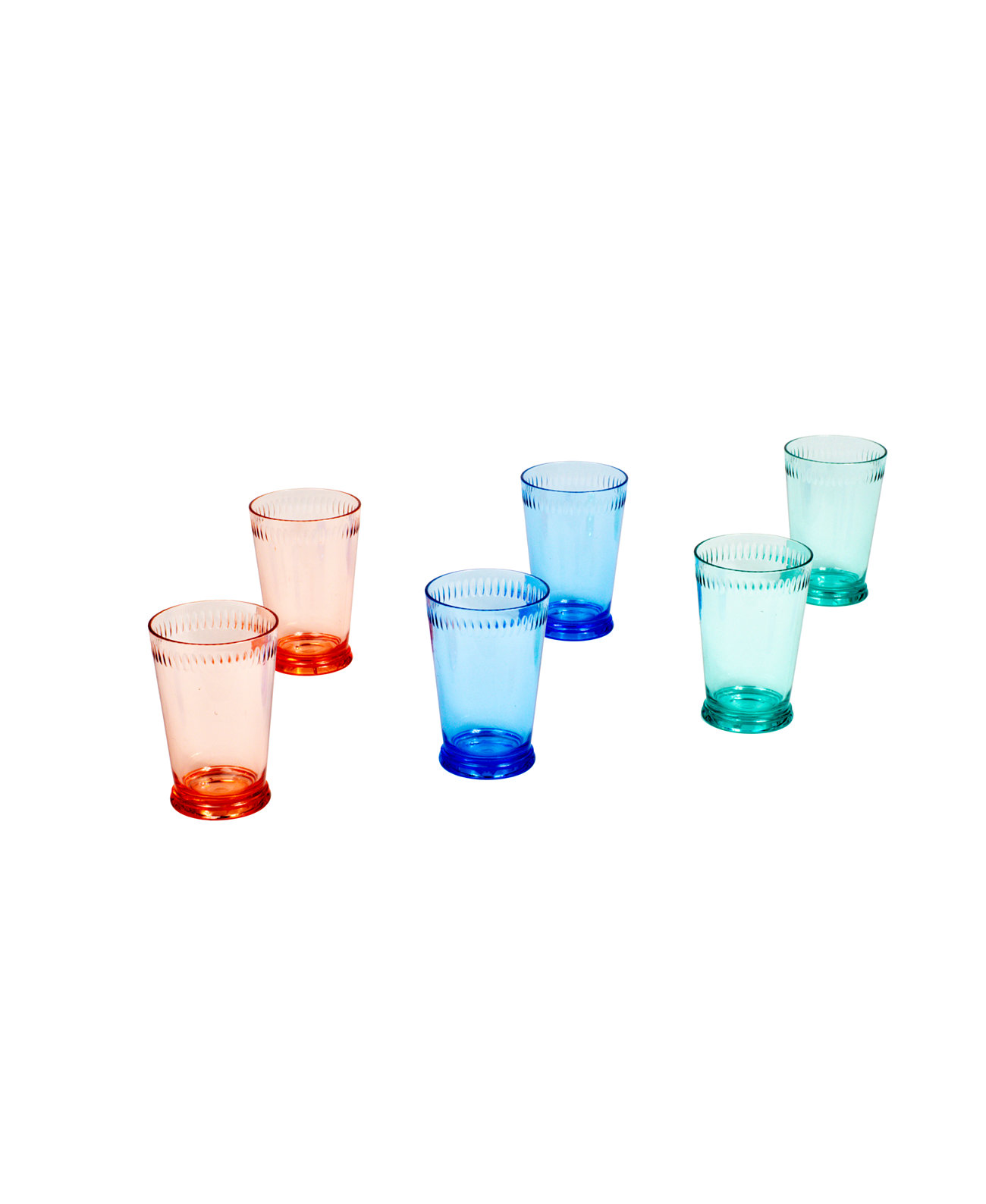 Tritan Scallop Tumbler Drinkware Set, Variety Pack 20.6 oz., Set of 6 TarHong