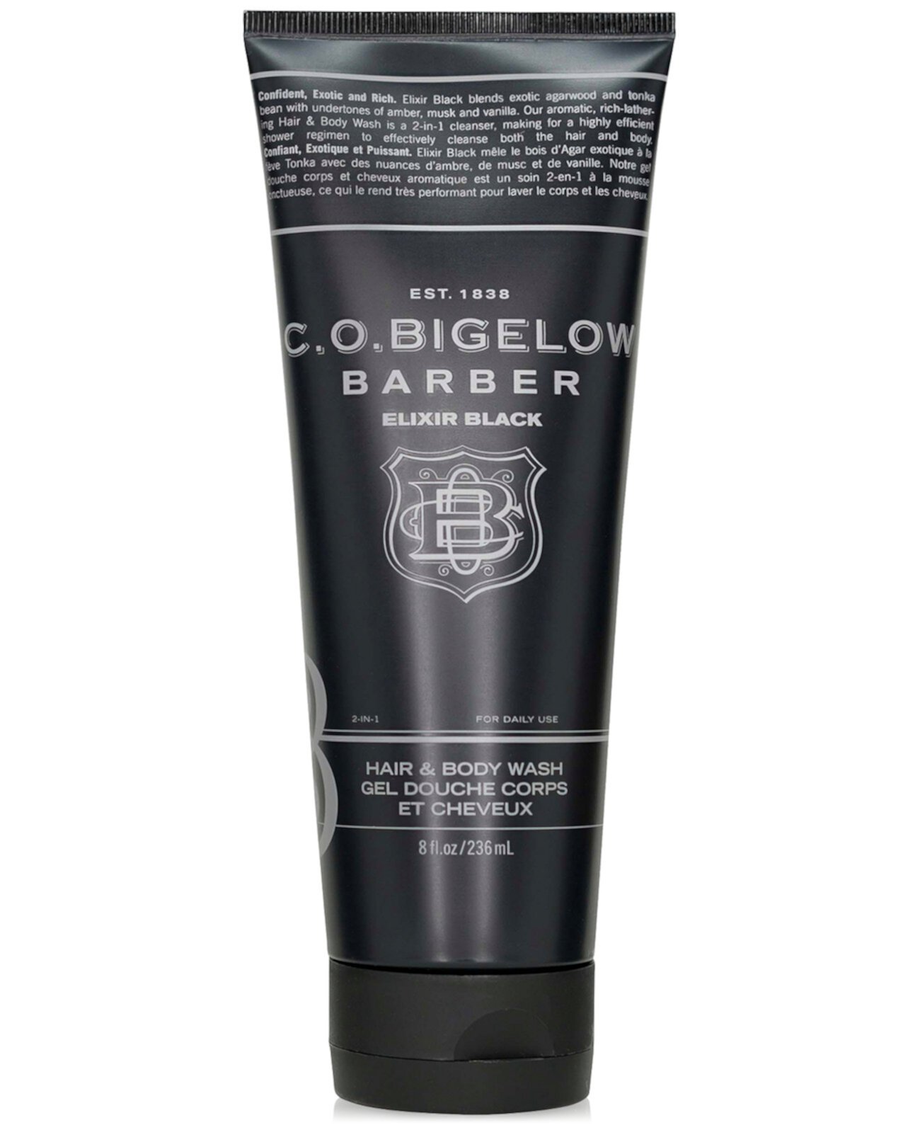 C.O. Bigelow Elixir Black Hair & Body Wash, 8 oz. Proraso
