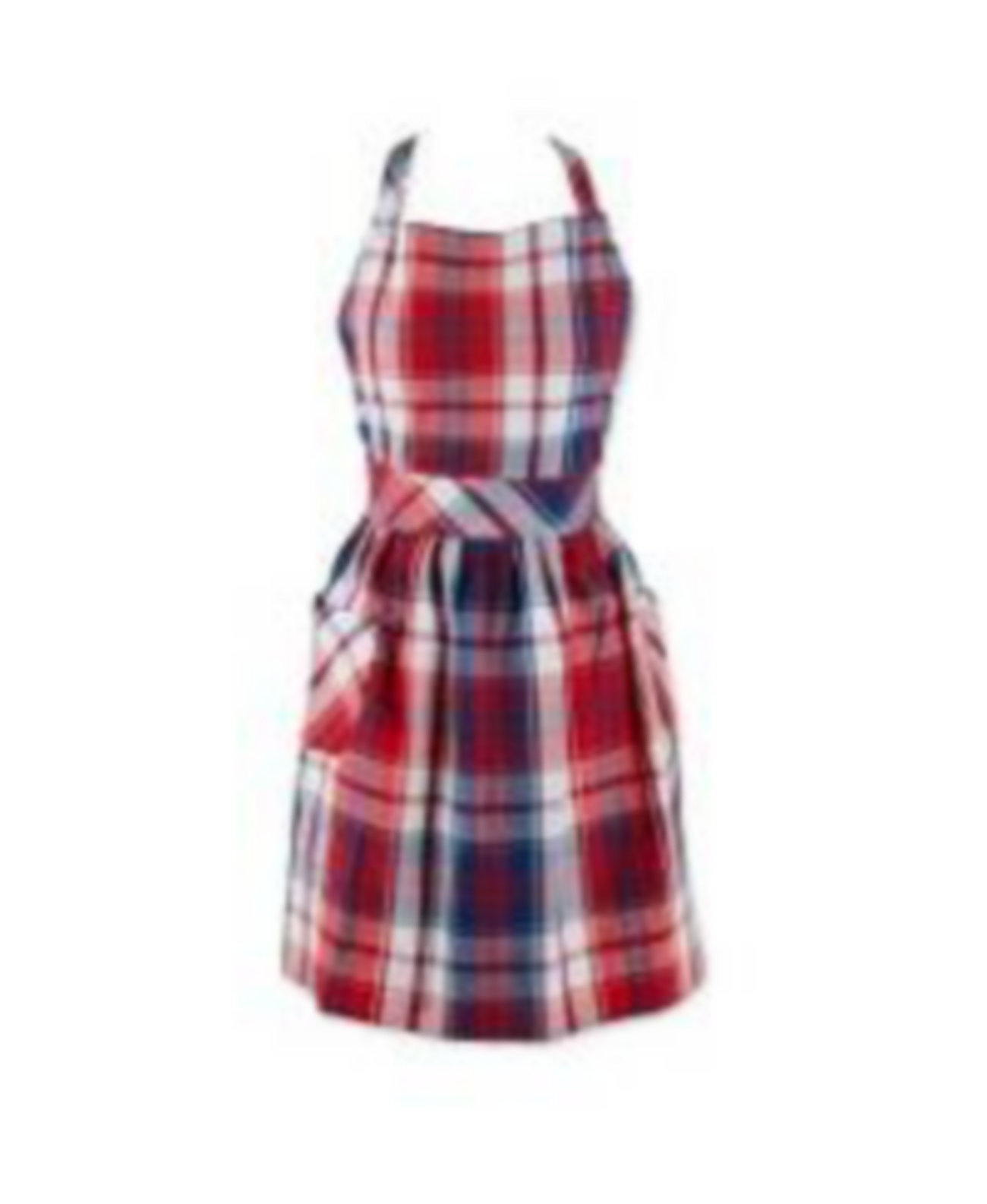 Patriotic Kitchen Apron for BBQ Grilling, Cooking or Baking, Americana Plaid Design Imports