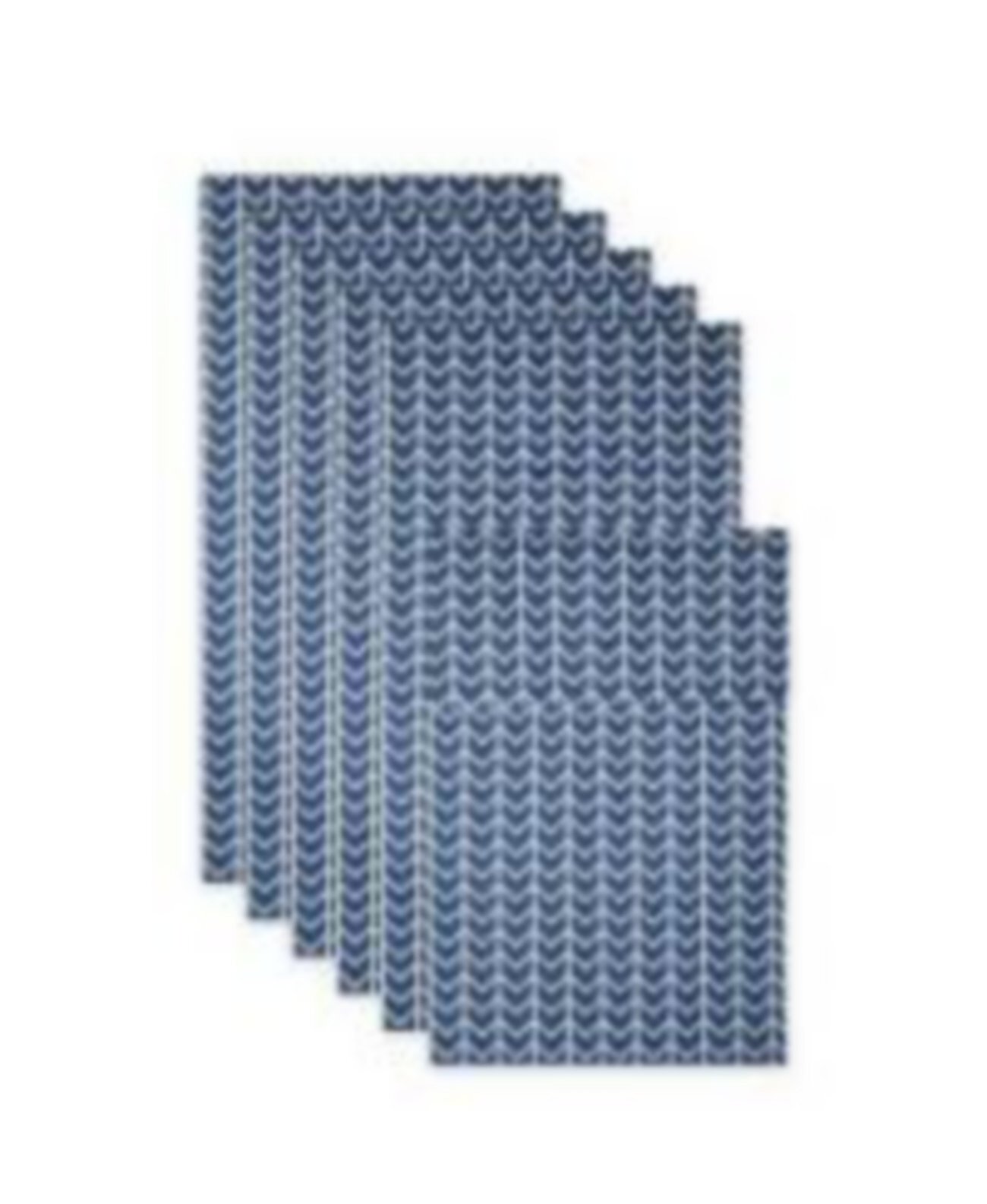 Fridge Liner Collection Non-Adhesive, Cut to Fit, 12x24", French Blue Herringbone, 6 Piece Design Imports