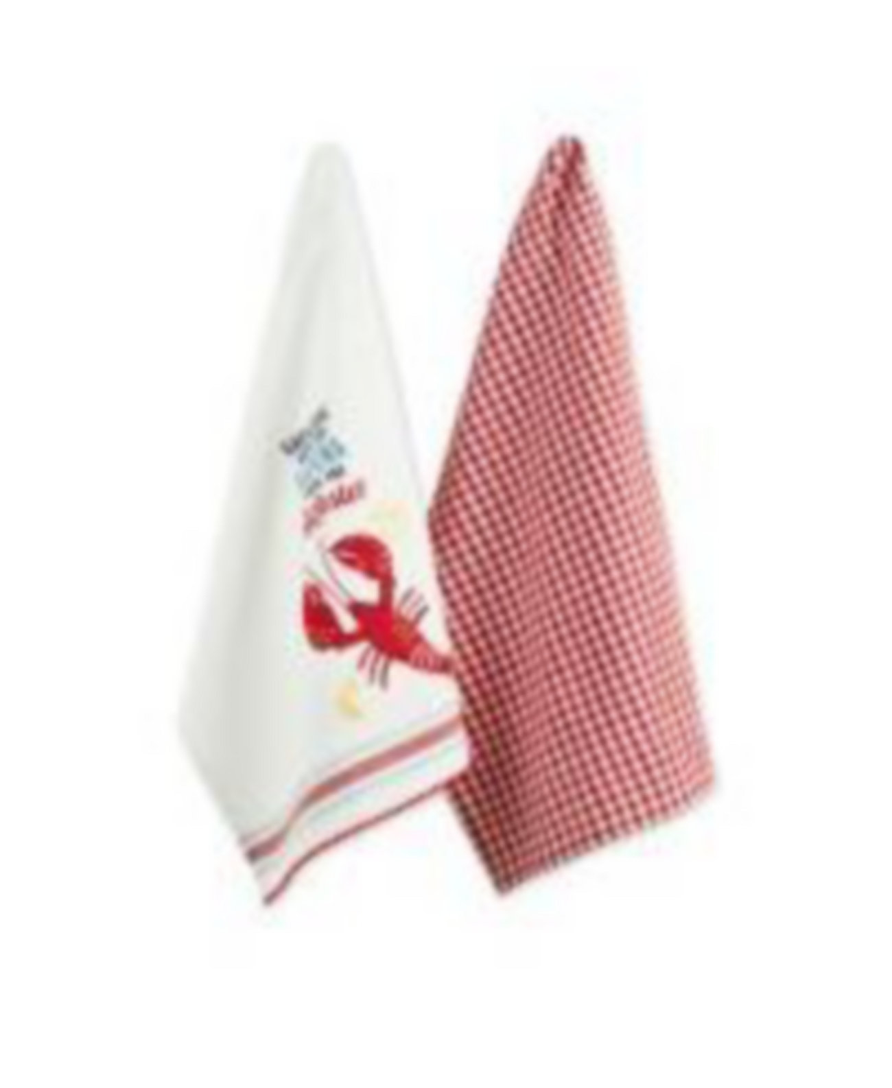 Nautical Collection Cotton Kitchen, Dishtowel Set, 18x28, Lobster, 2 Piece Design Imports