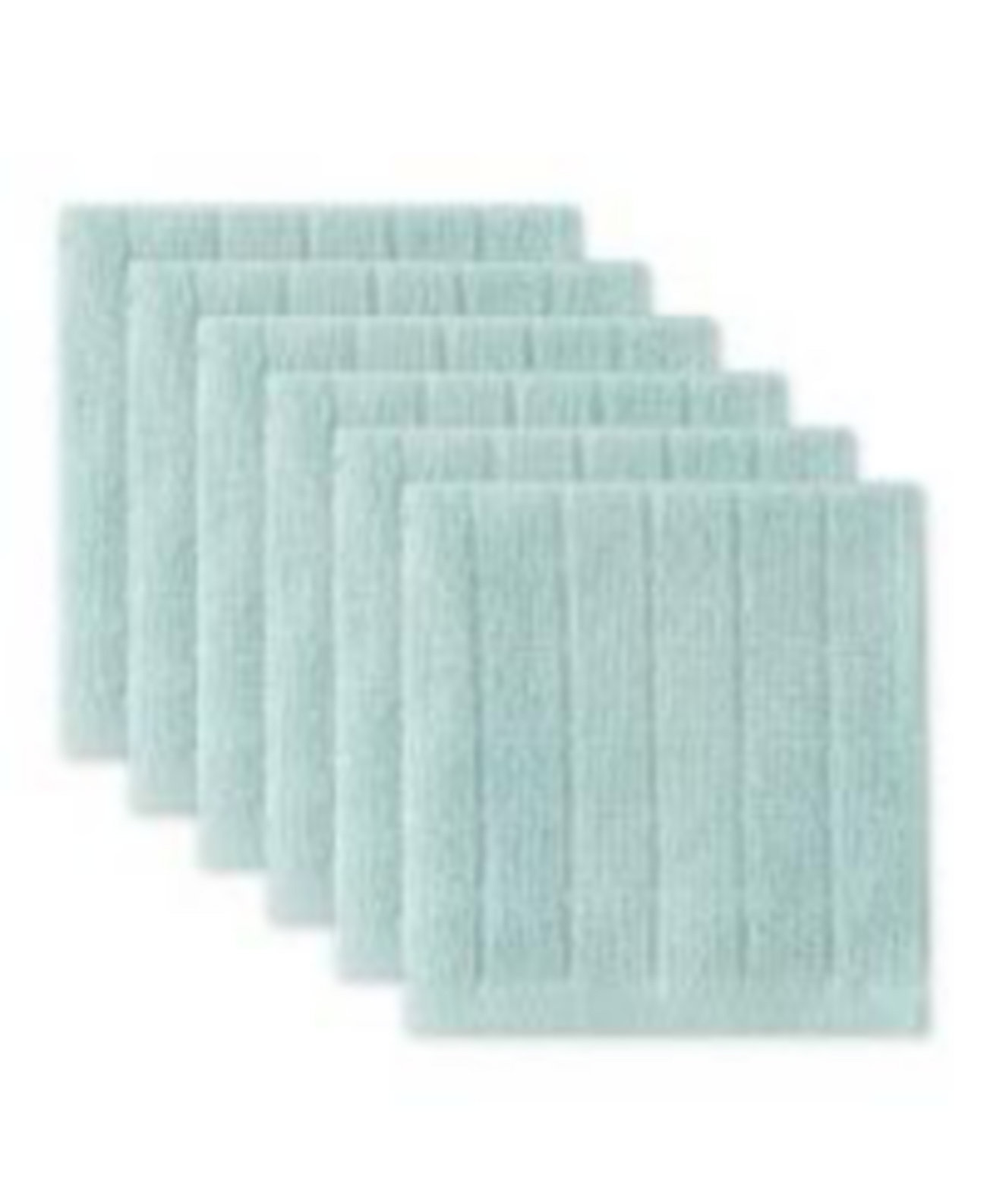 Basic Terry Collection Solid Windowpane Dishcloth Set, 12x12", Robin's Egg Blue, 6 Count Design Imports