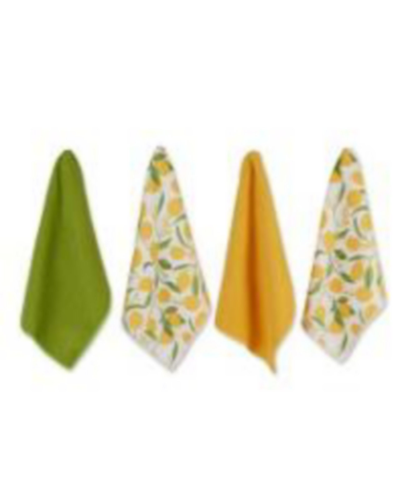 Cleaning Collection Multi-Purpose Microfiber, Lemon Print, Dishtowel Set Design Imports