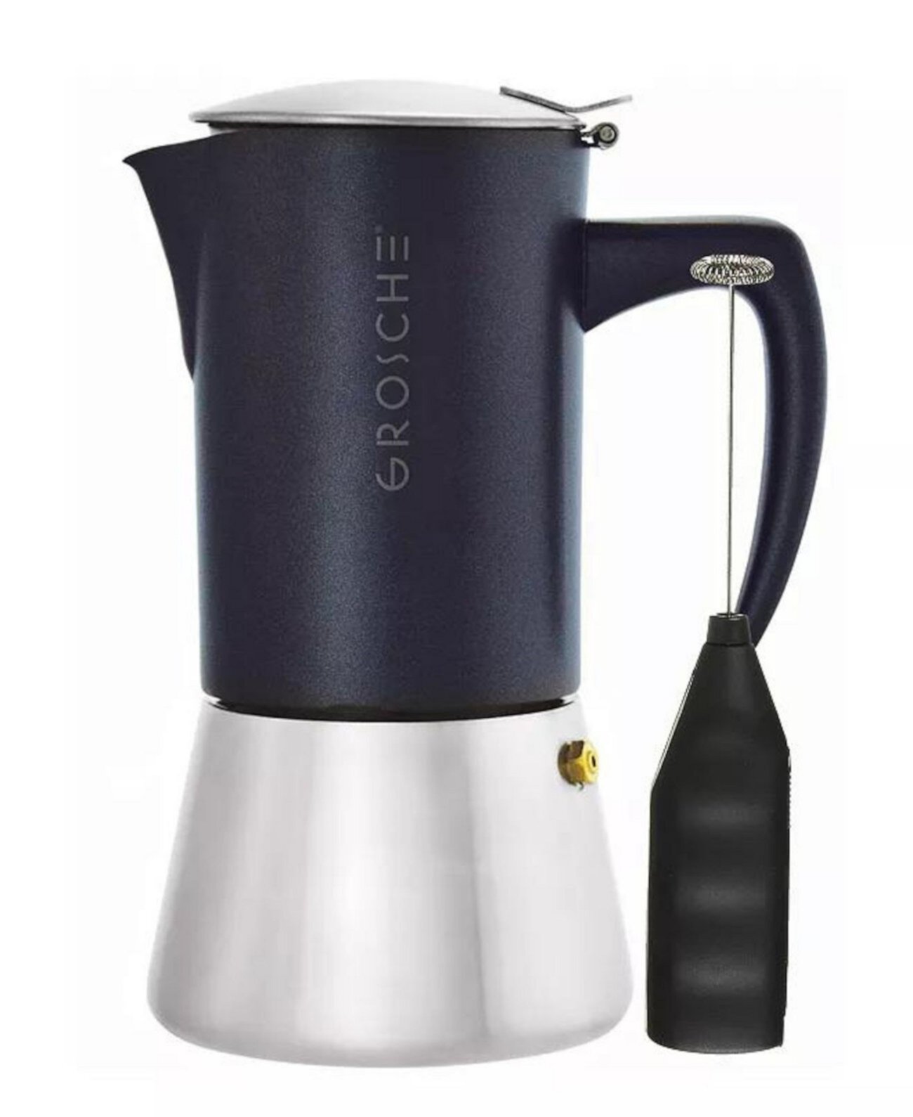 Milano Steel Cafe Bliss: Moka Pot Frother Duo Grosche