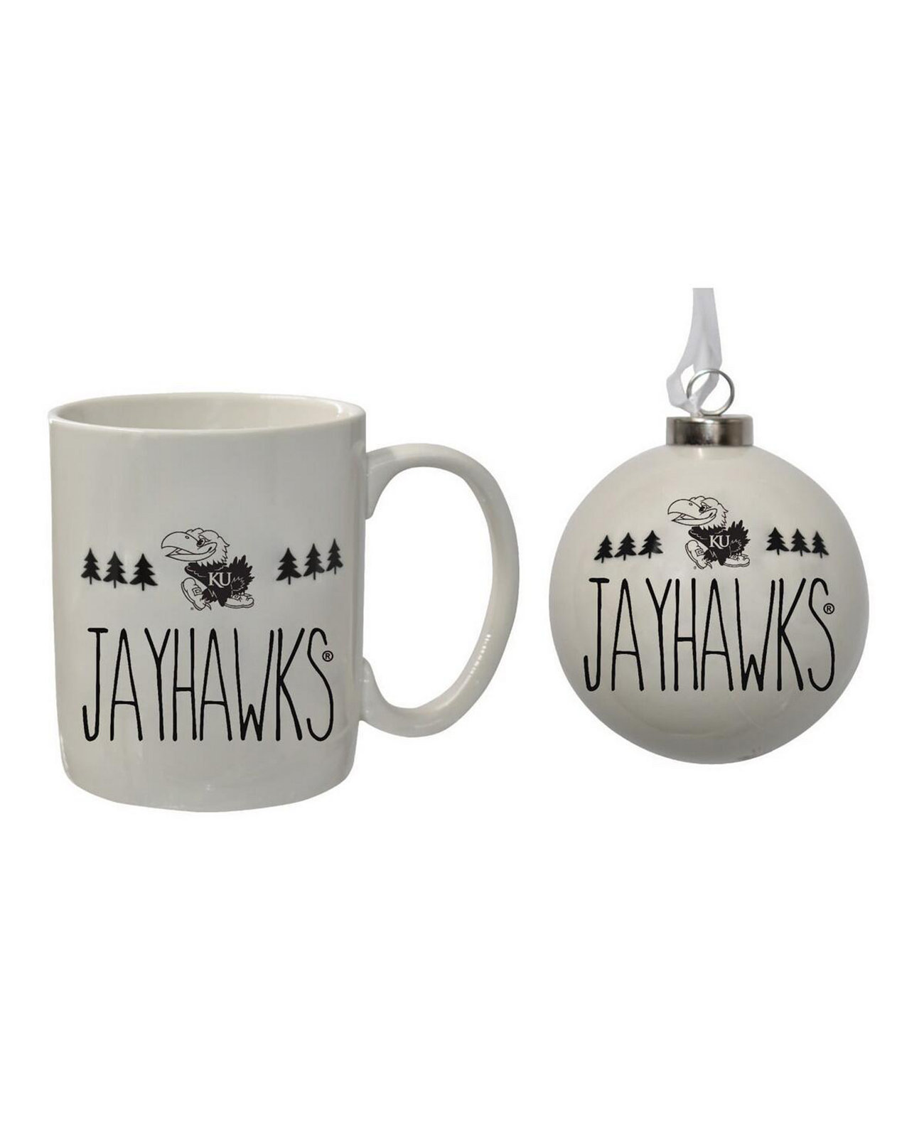 The Kansas Jayhawks Holiday Ornament Mug Set Memory Company