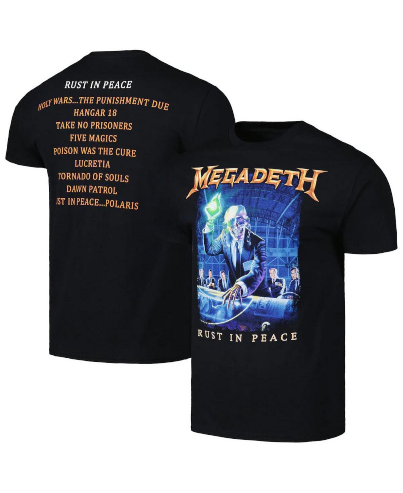 Unisex Black Megadeth Rust in Peace T-Shirt Manhead Merch