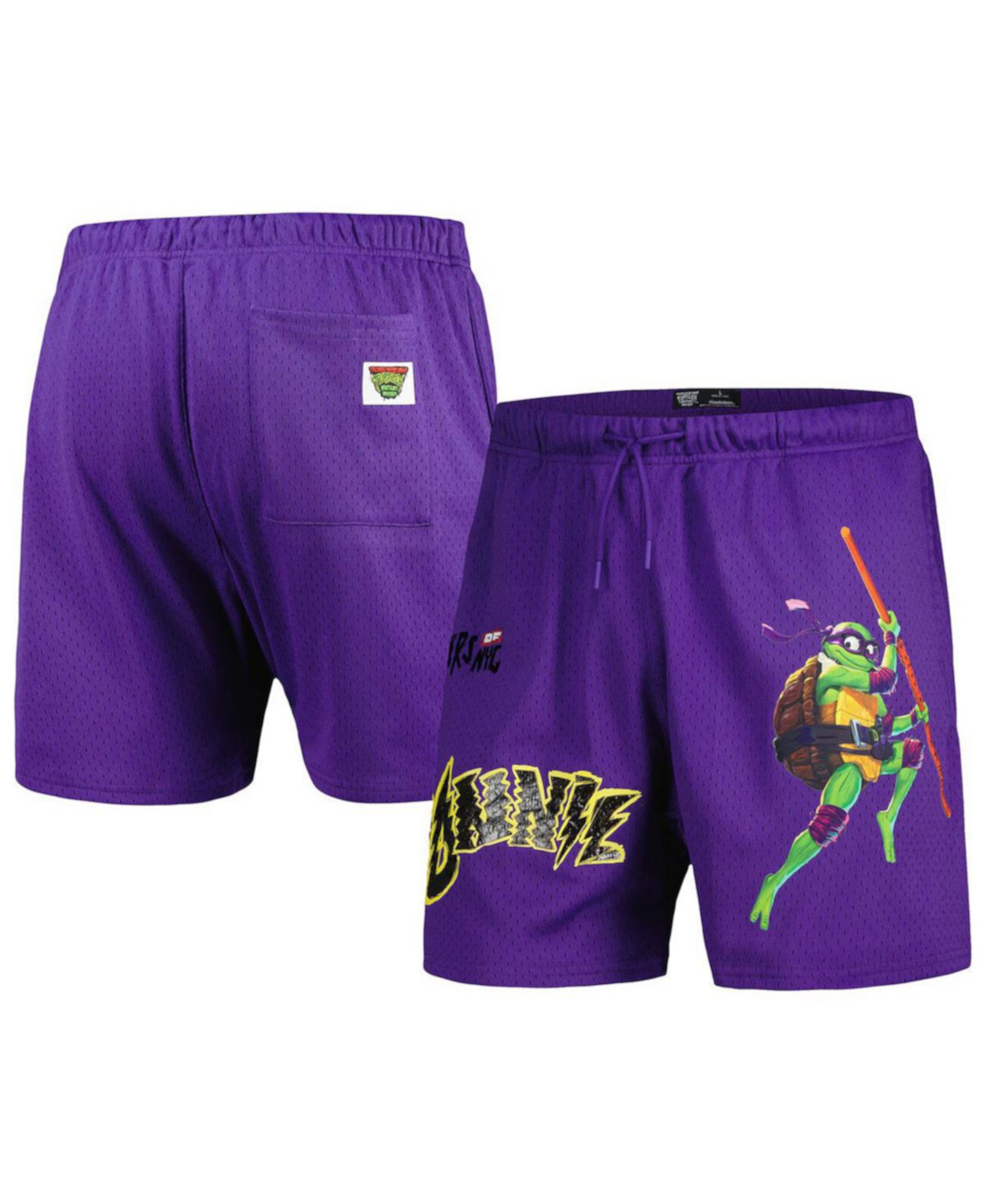 Men's Purple Teenage Mutant Ninja Turtles Donnie Defender Mesh Shorts Freeze Max