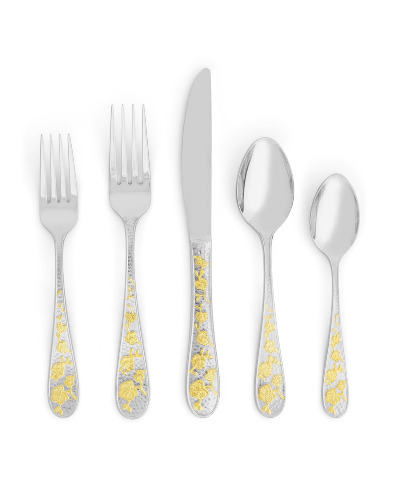 Orchid Gold-Tone 5 Piece Flatware Set MICHAEL ARAM