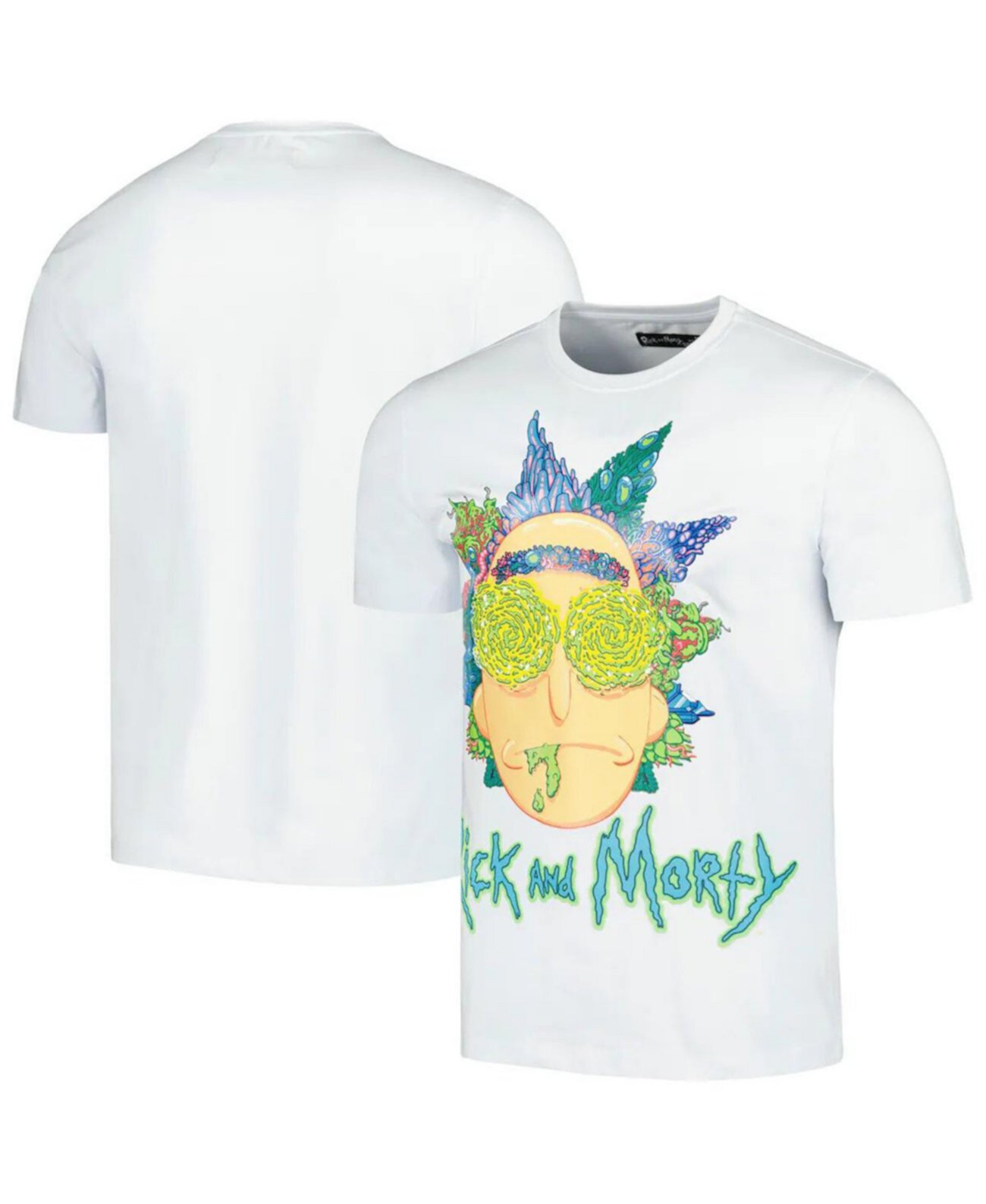 Men's White Rick And Morty Graphic T-Shirt Freeze Max