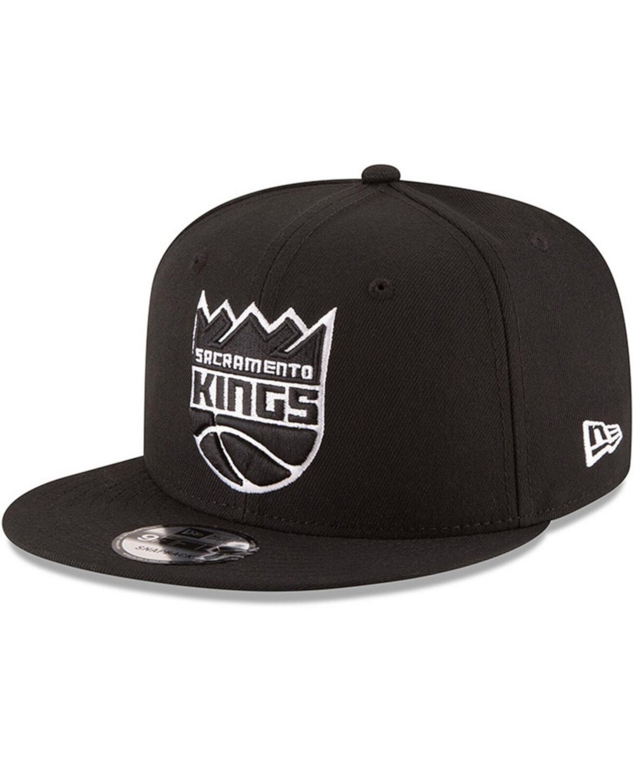 Бейсболка Lids New Era Черная с логотипом Sacramento Kings 9fifty Lids