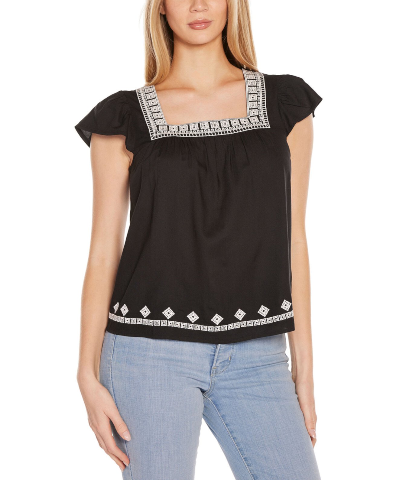 Женская Блузка Belldini Boho Embroidered Square Neck Belldini