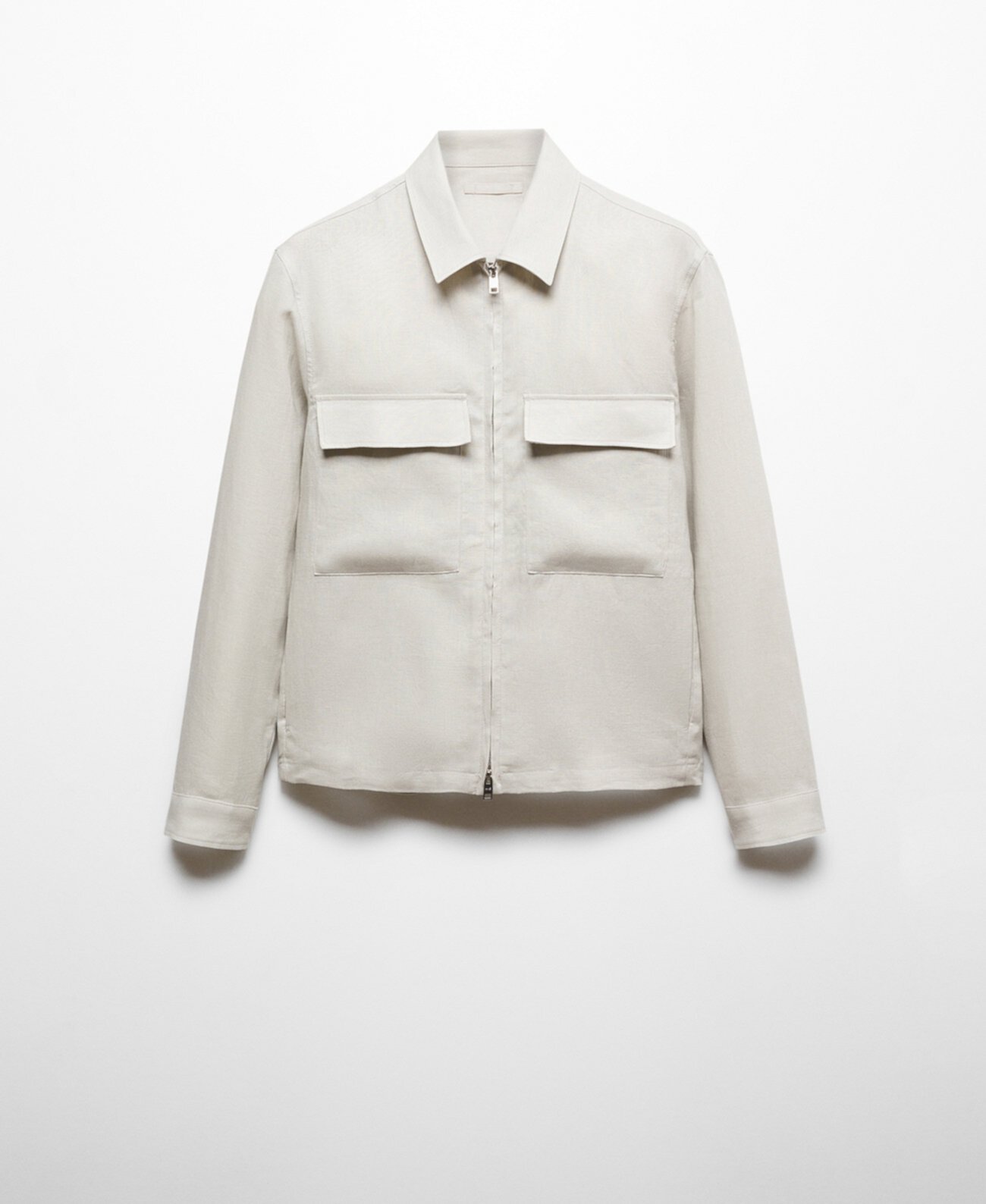 Men's Zipper Linen Jacket MANGO