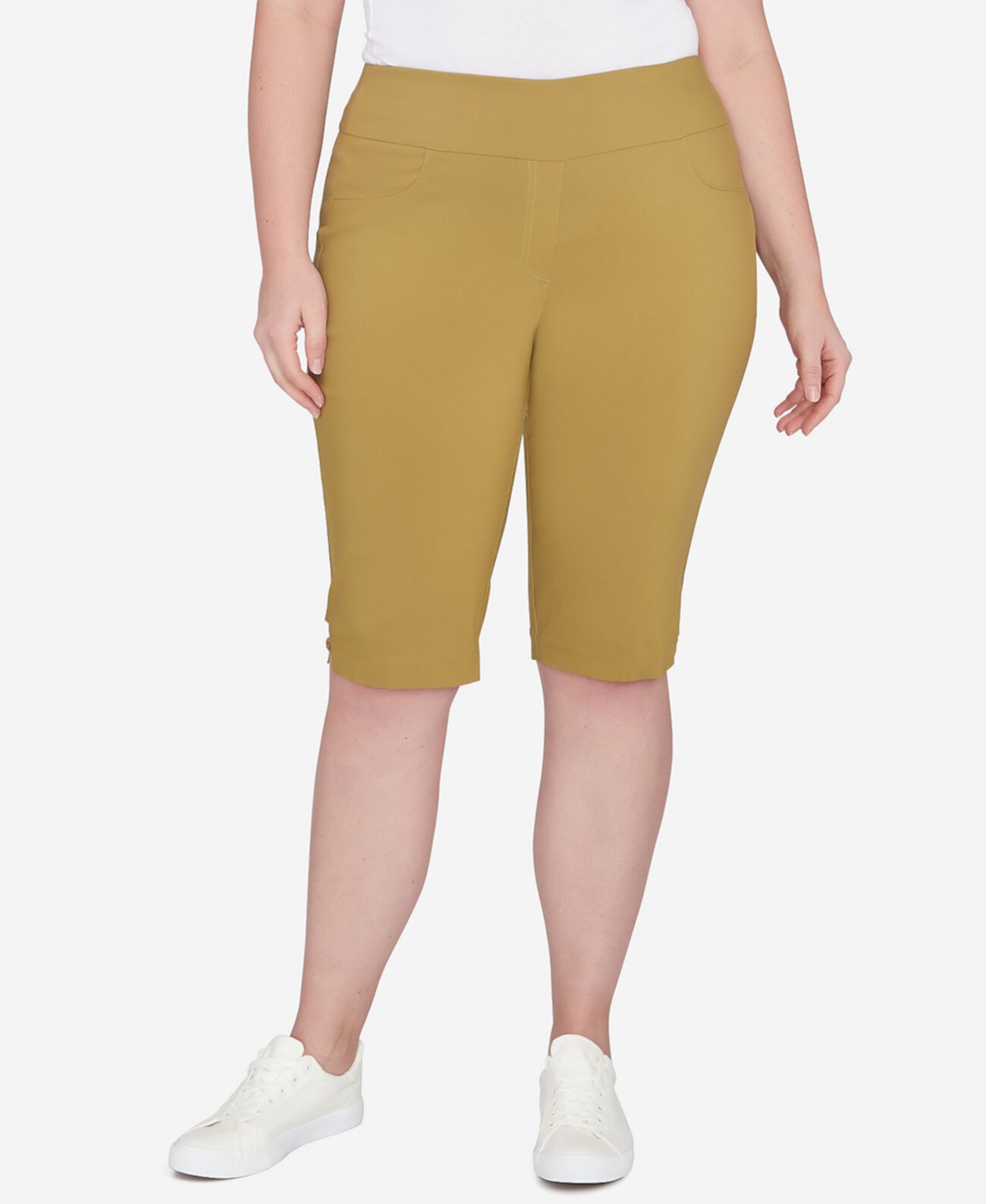 Plus Size A Touch of Tropical Solid Shimmer Pant HEARTS OF PALM