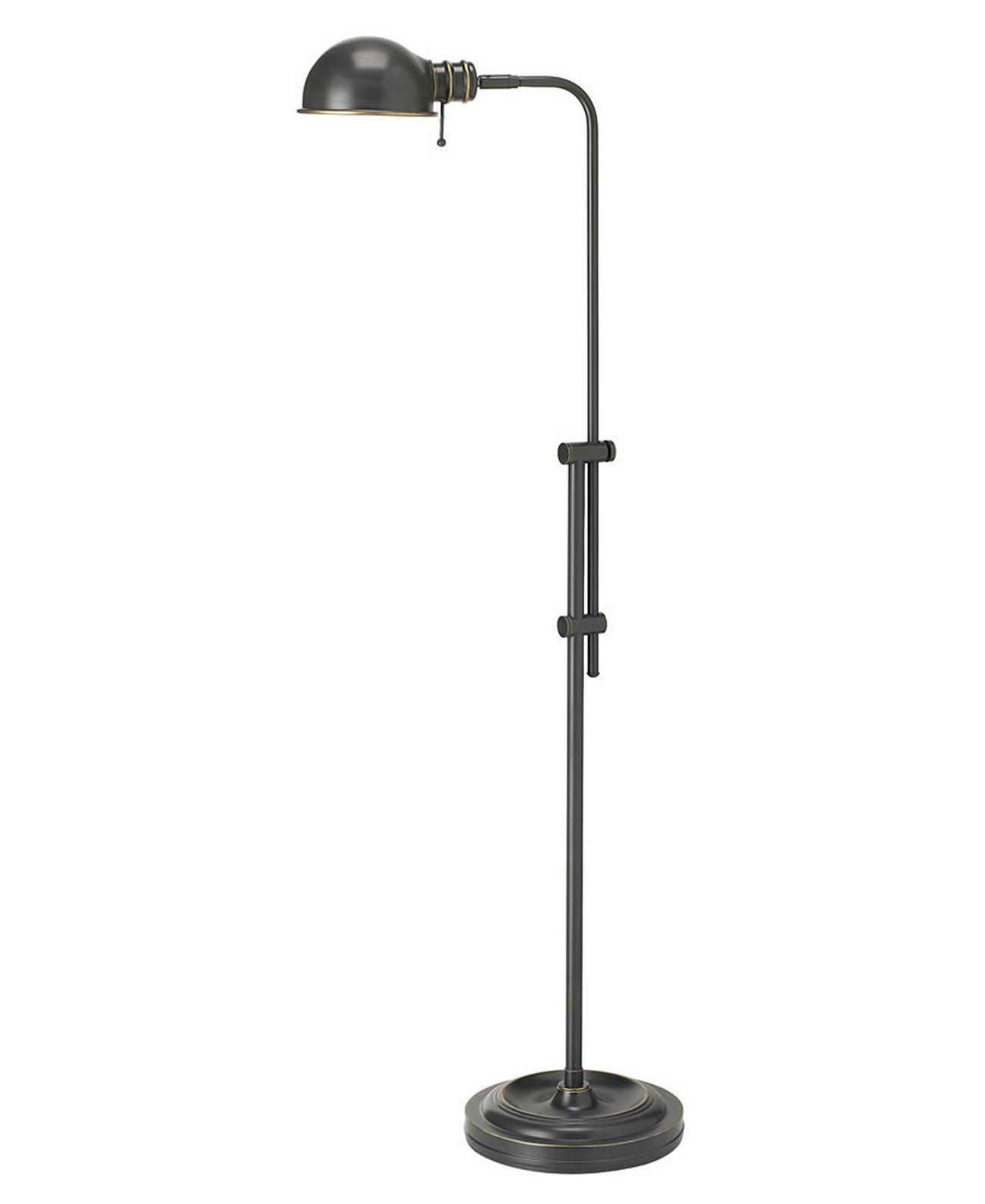 40" Metal Fedora Adjustable Arm and Shade Floor Lamp Dainolite