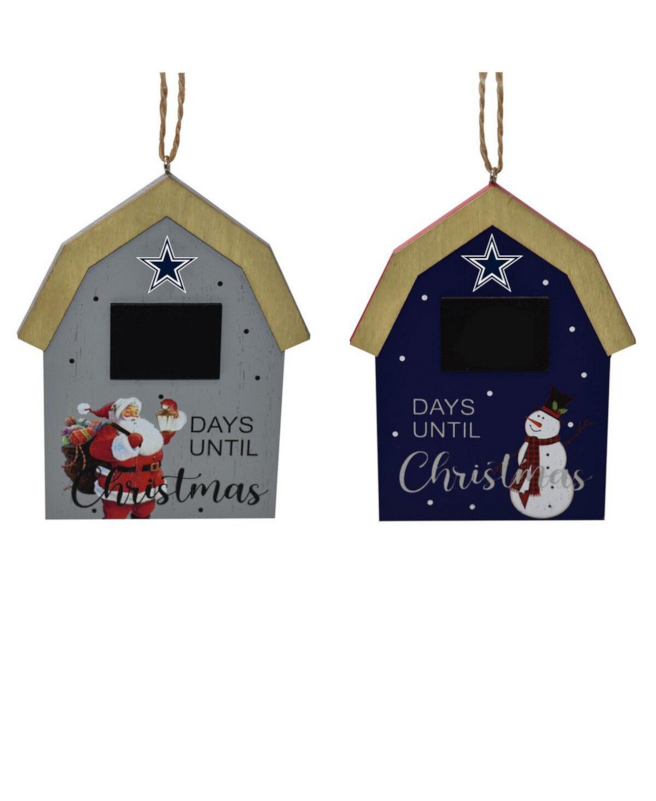 Dallas Cowboys 2-Pack Countdown Ornament Set Memory Company