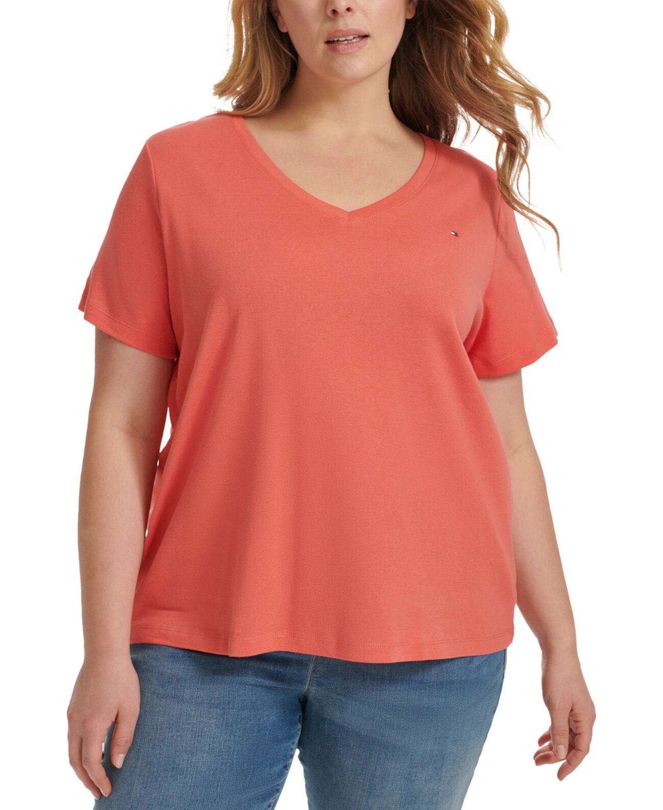 Plus Size V-Neck T-Shirt Tommy Hilfiger