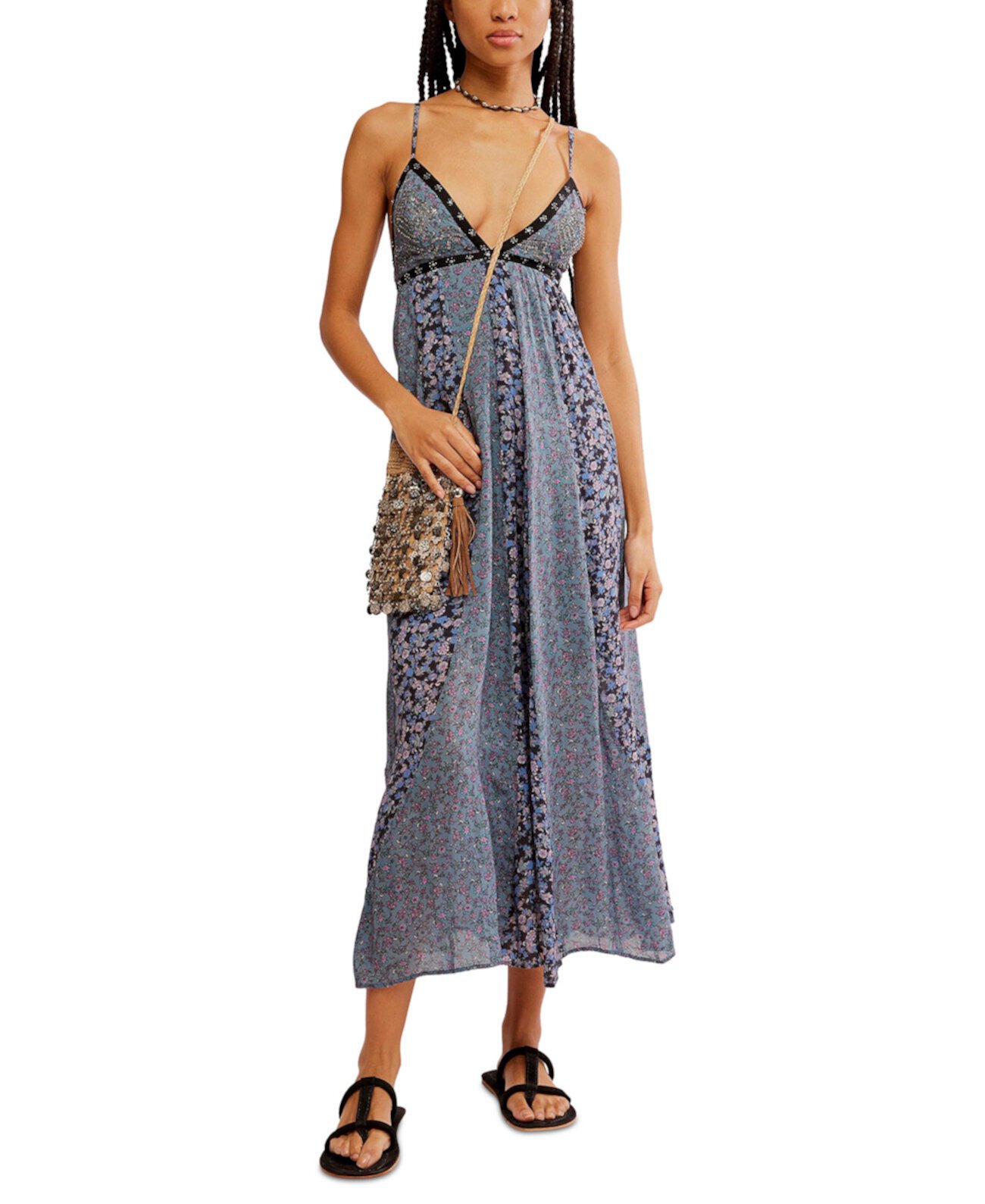 Женское Платье Free People Mixed-Print Back-Cutout Free People