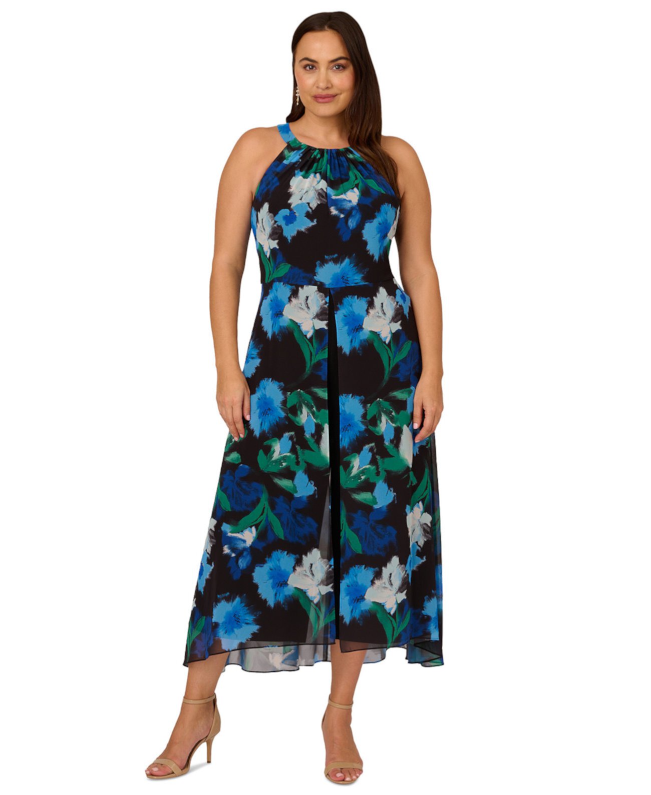 Женский Комбинезон Adrianna Papell Plus Size Floral-Print Adrianna Papell