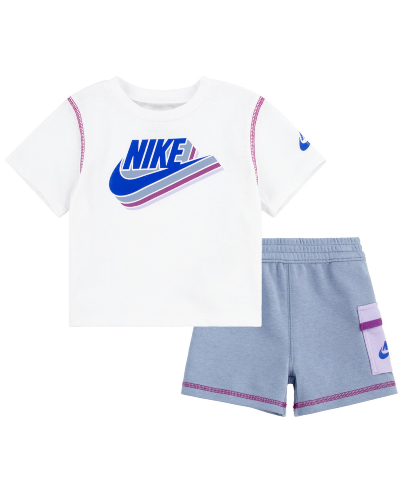 Детский Комплект Одежды Nike Baby Boys Reimagine Tee and Short Set Nike