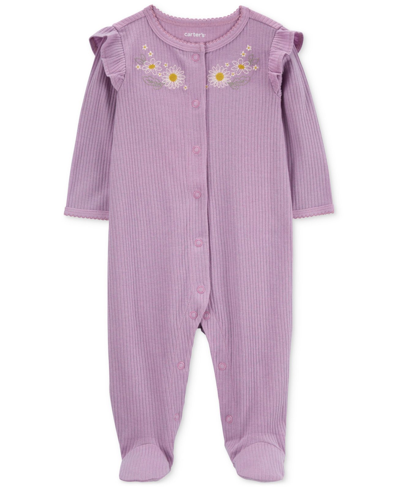 Ромпер Carter's для девочек Baby Floral Snap-Up Sleep and Play Footed Coverall Carter's