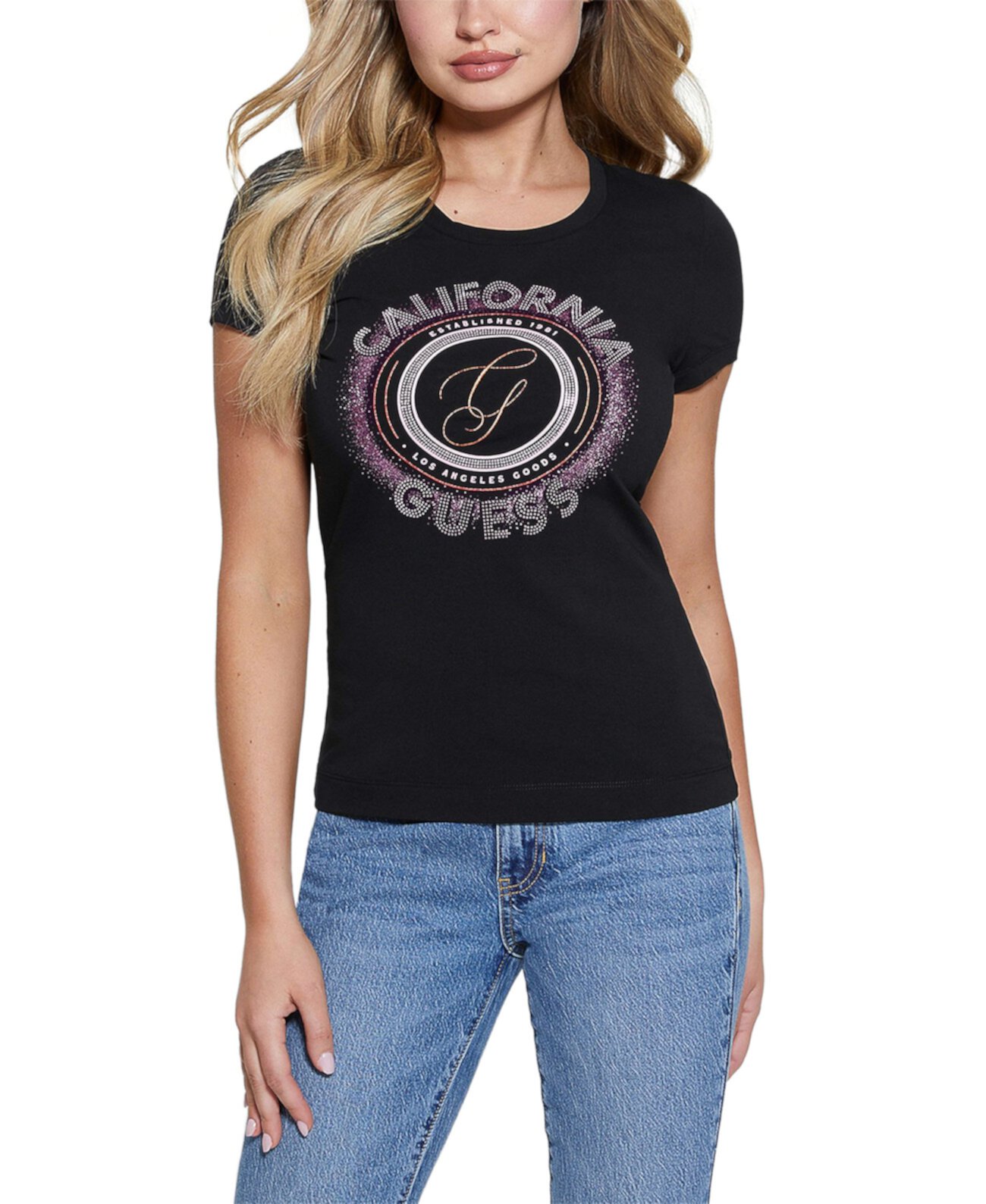 Women's Crewneck Logo Short-Sleeve T-Shirt GUESS