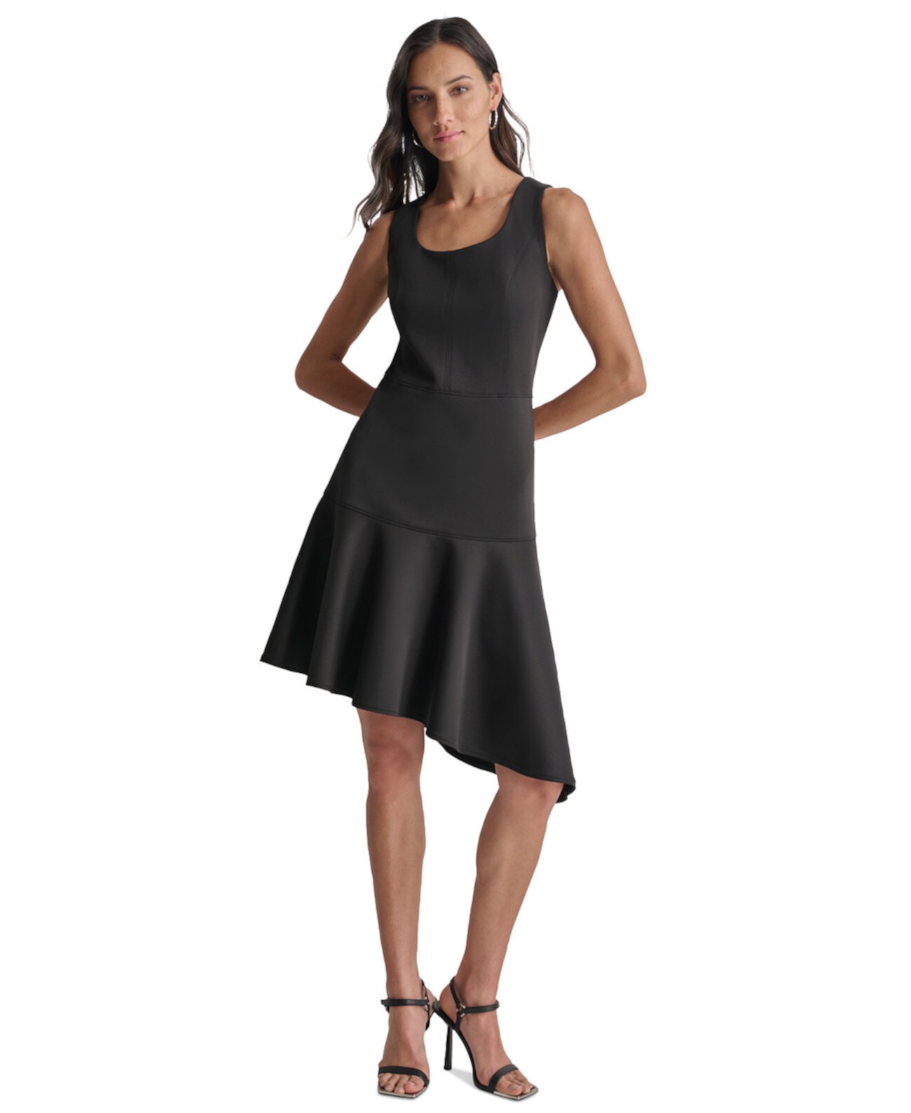 Women's Scoop-Neck Asymmetrical A-Line Dress DKNY