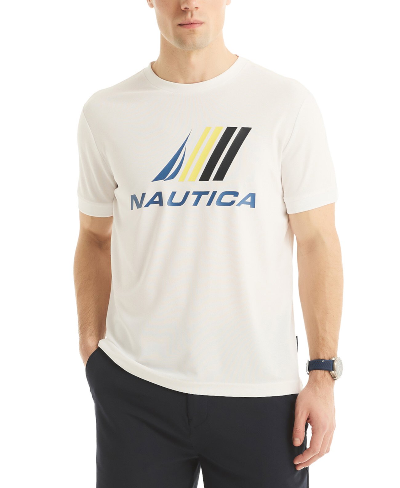 Мужская Футболка Nautica Navtech Classic-Fit Logo Graphic Performance Nautica