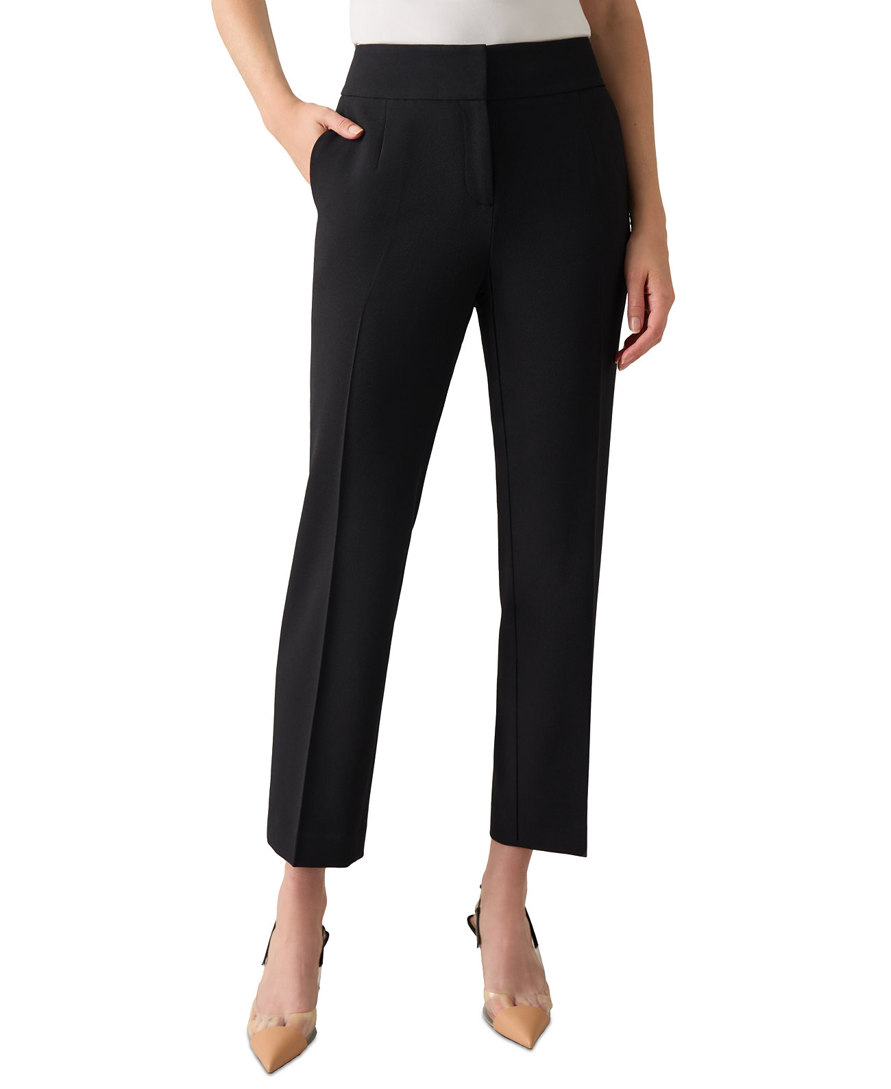 Petite Dart-Detail Cropped Pants Kasper