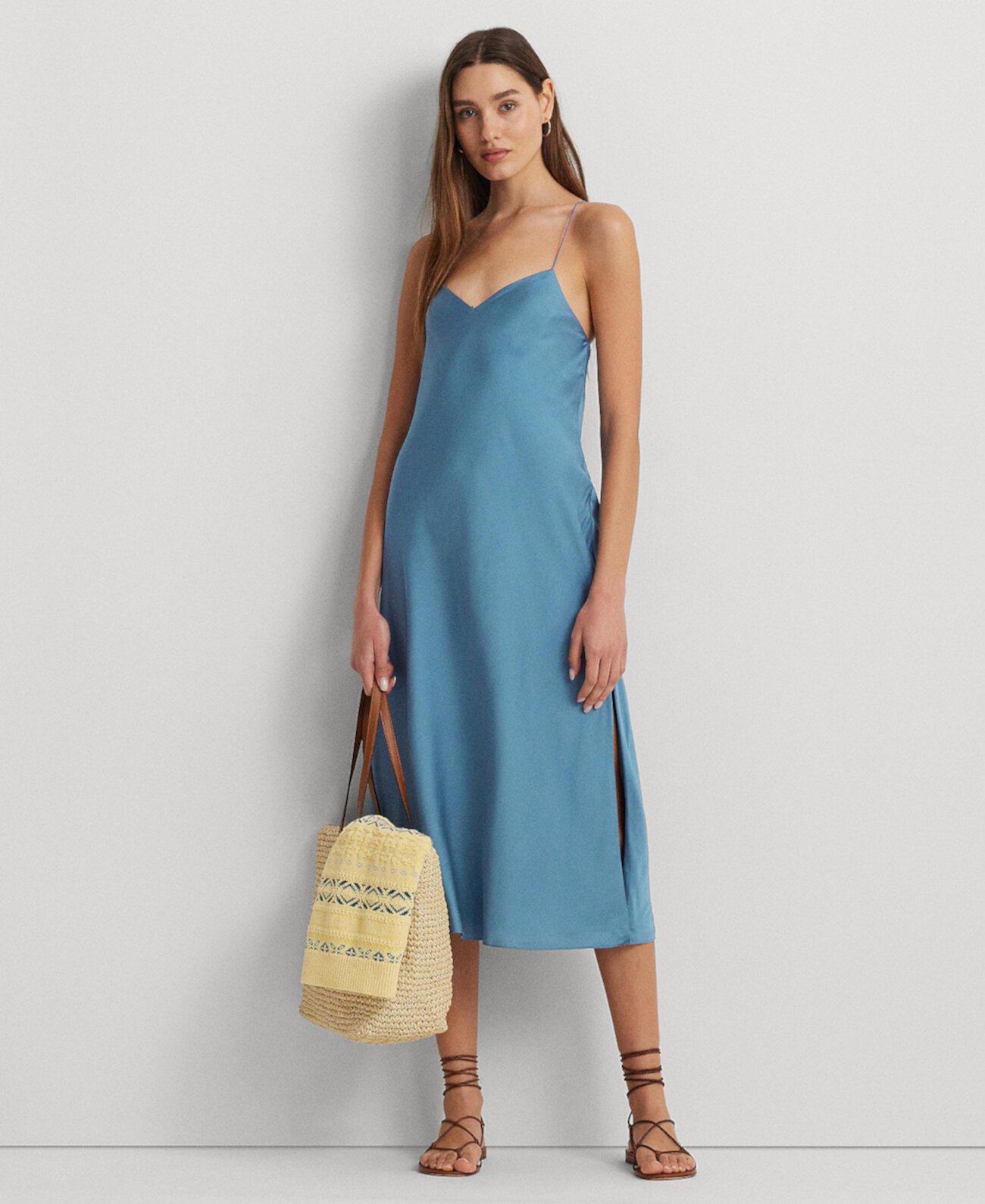 Women's Satin Charmeuse Slip Dress LAUREN Ralph Lauren