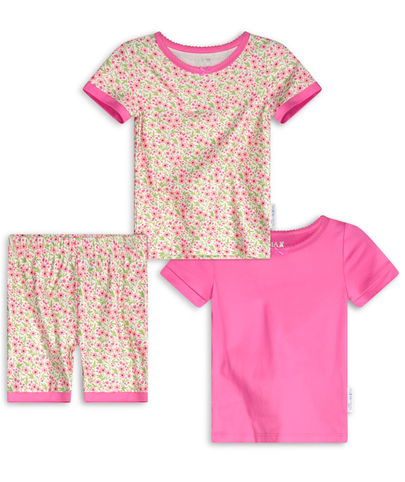 Пижамы Max & Olivia Для девочек Baby Girls Three Piece Snug Fit Pajama Set Max & Olivia