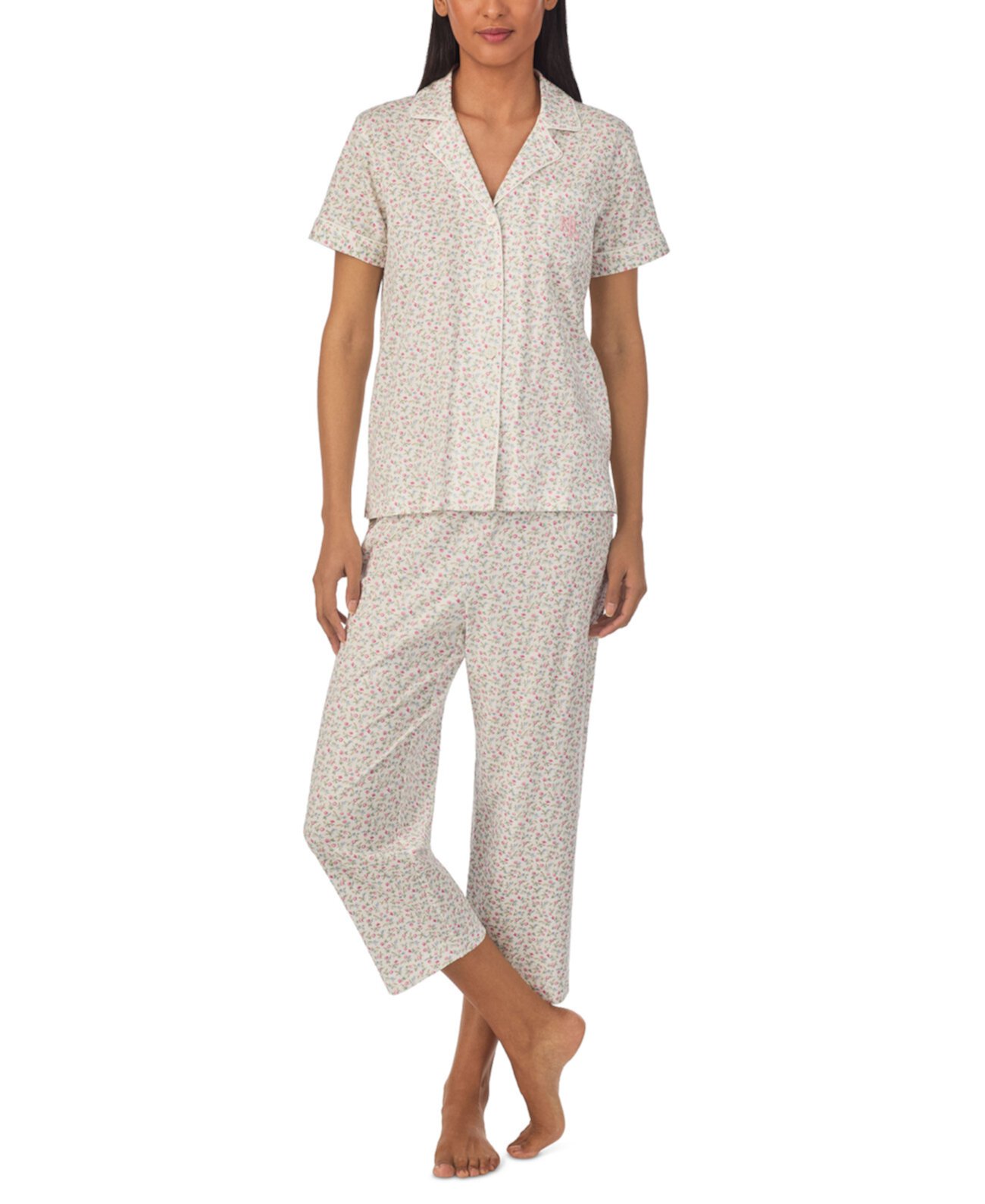 Women's 2-Pc. Printed Capri Pajamas Set LAUREN Ralph Lauren