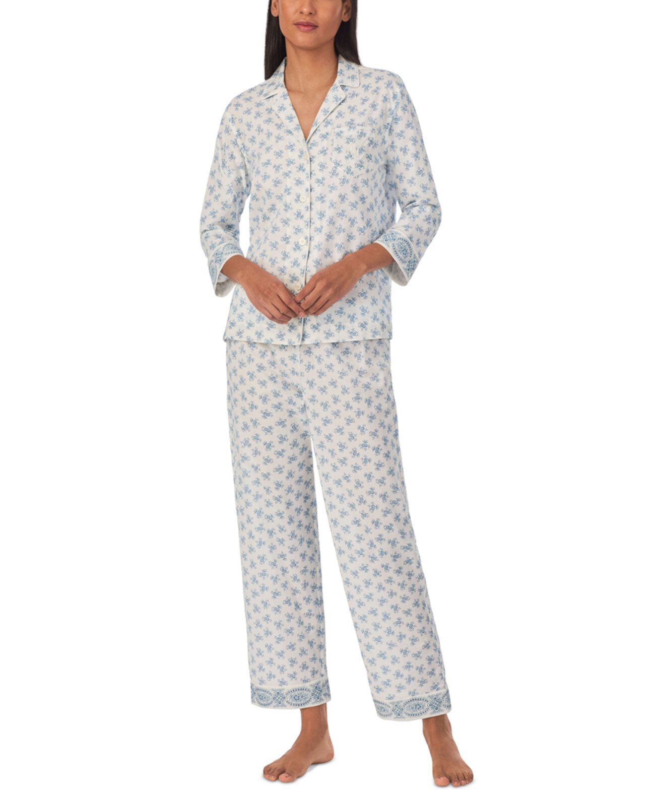 Women's 2-Pc. Floral Ankle Pajamas Set LAUREN Ralph Lauren