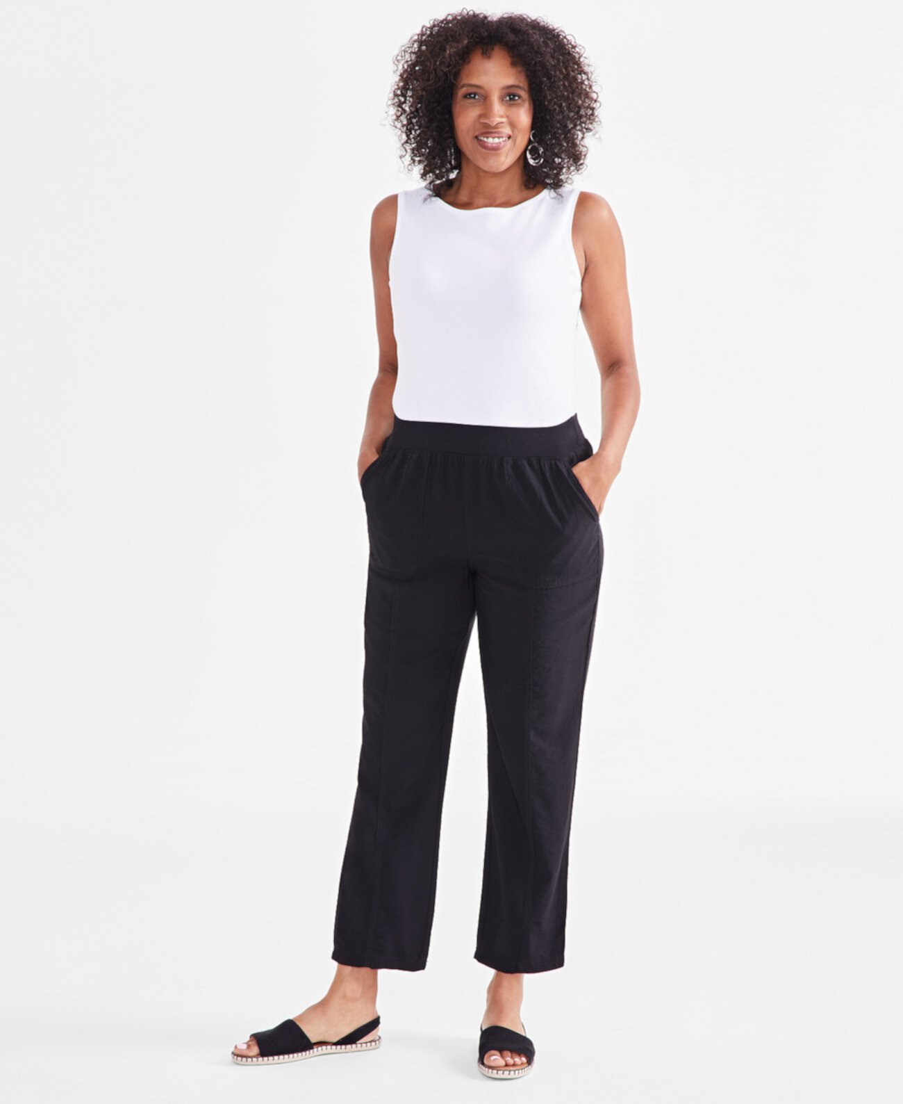 Petite Mid Rise Pull-On Ankle Pants, Created for Macy's Style & Co
