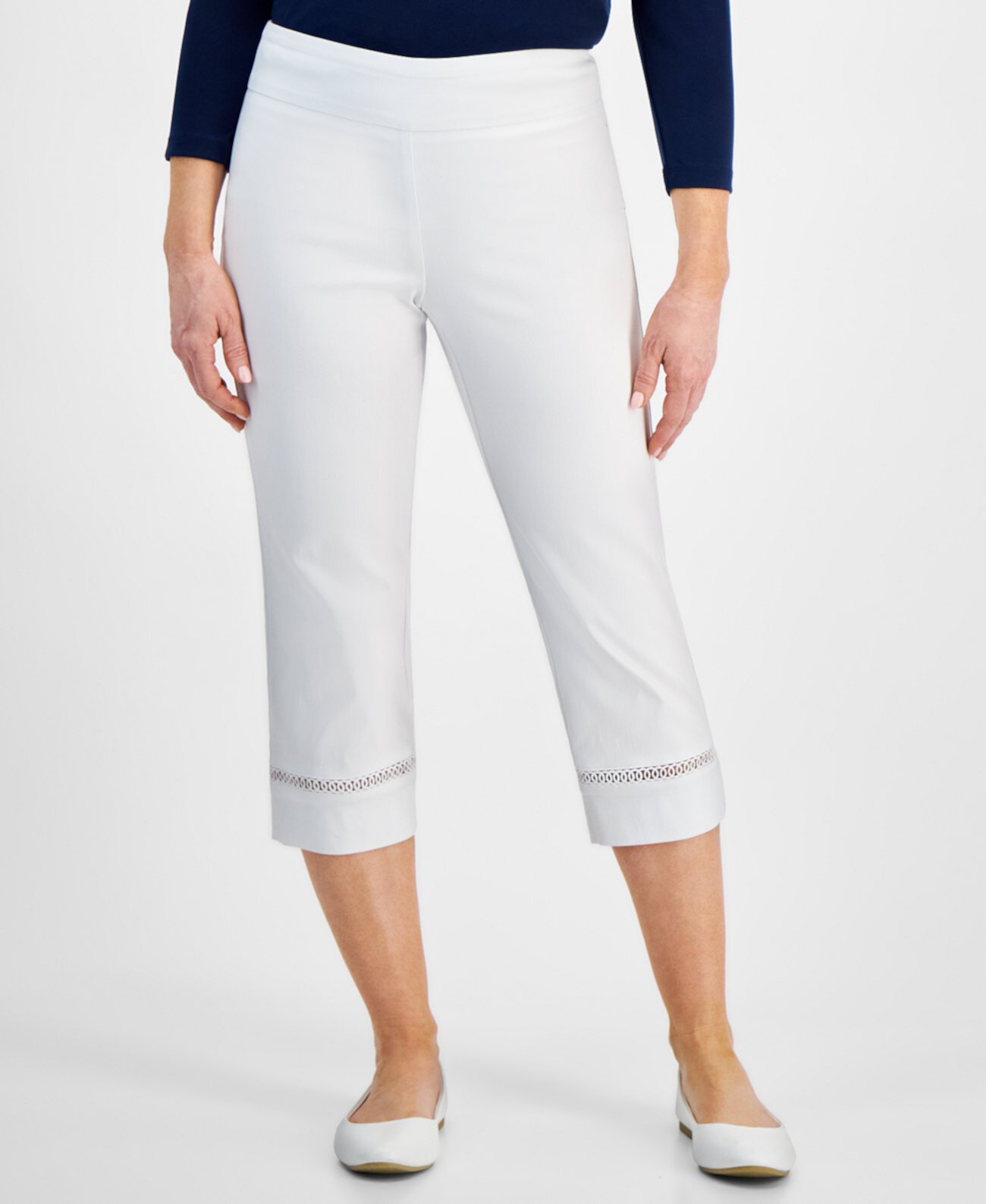Petite Mid Rise Pull-On Capri Pants, Created for Macy's J&M Collection