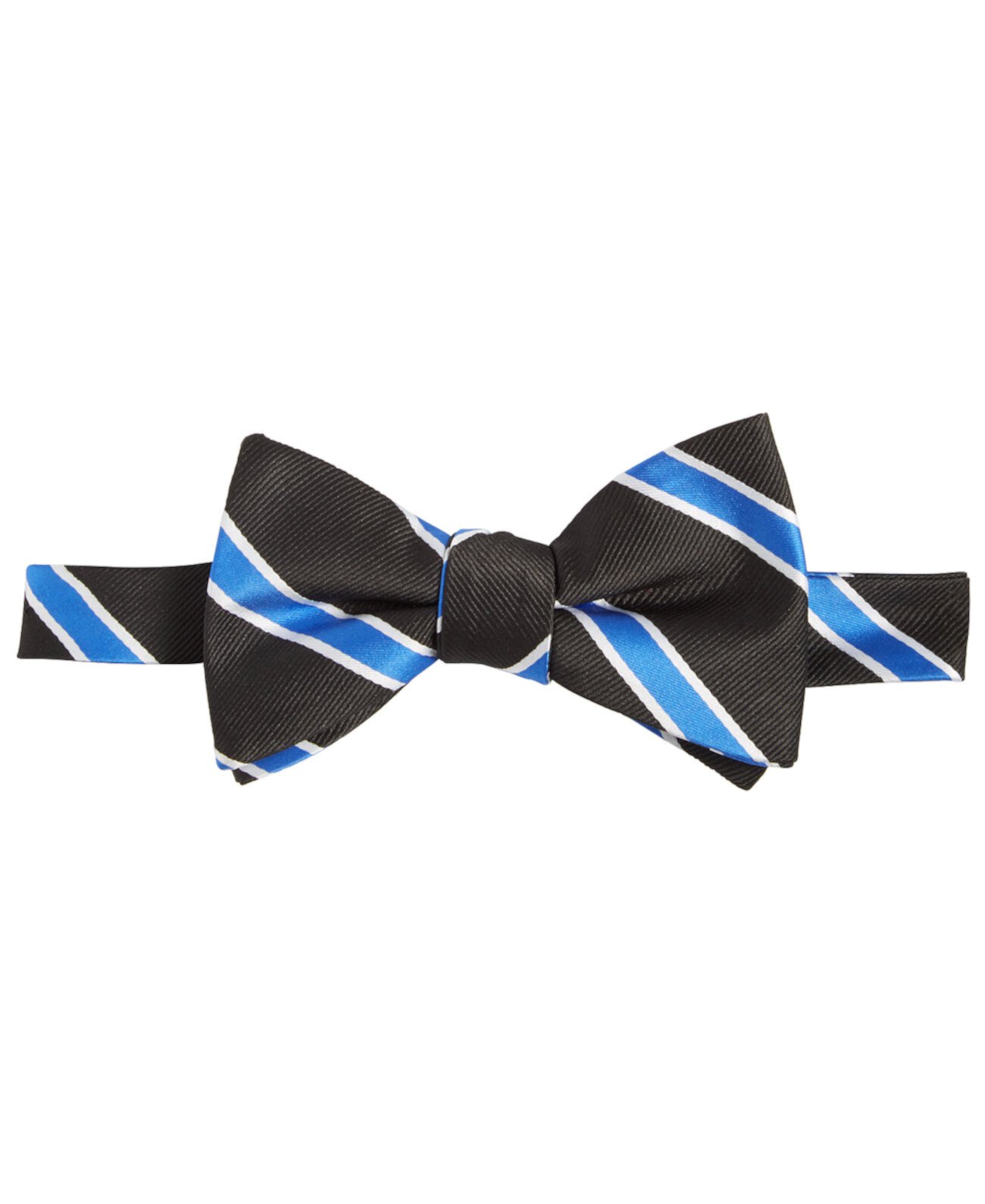 Men's Royal Blue & White Stripe Bow Tie Tayion Collection