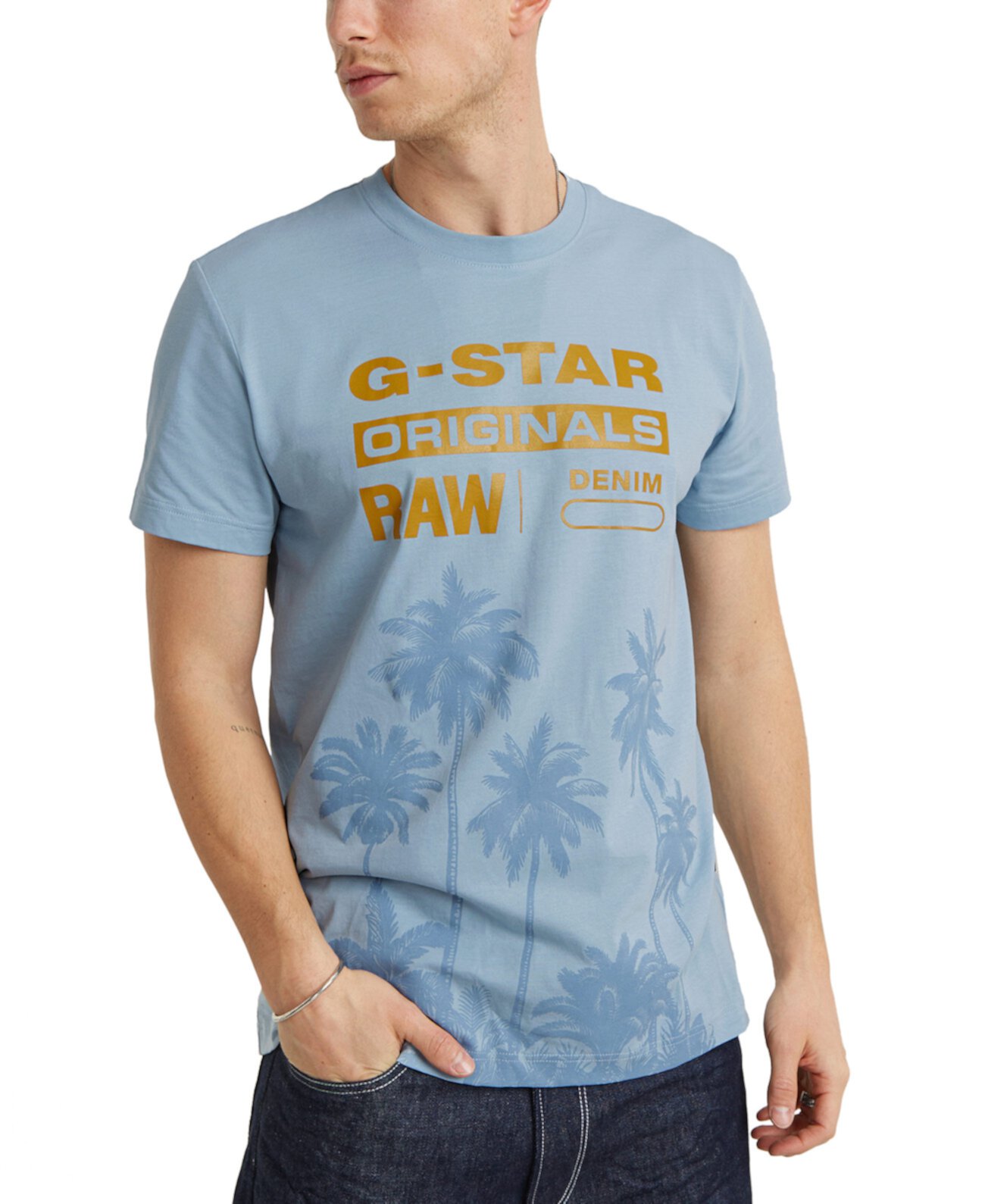 Мужская Футболка G-STAR RAW Логотип Пальмы G-STAR RAW