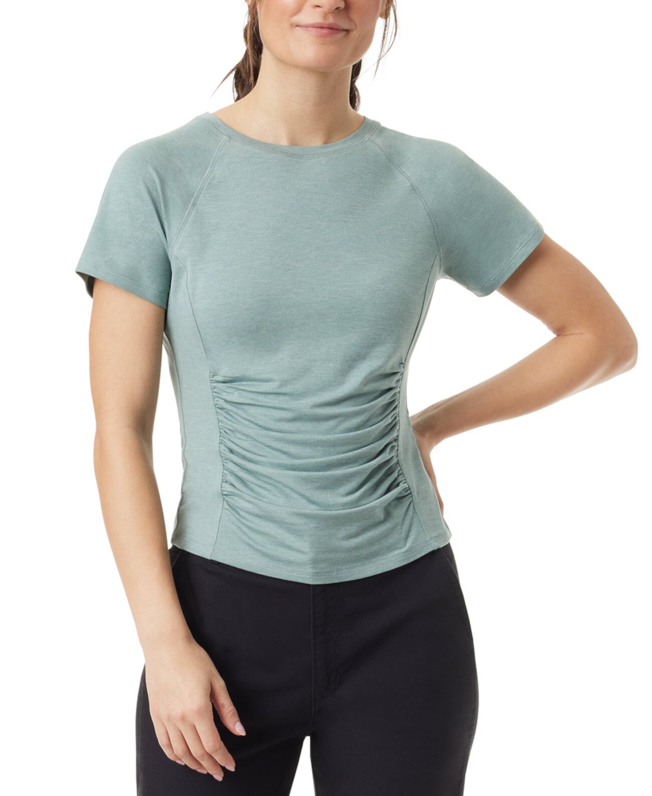 Women's Ruched Raglan-Sleeve Fashion Tee BASS OUTDOOR