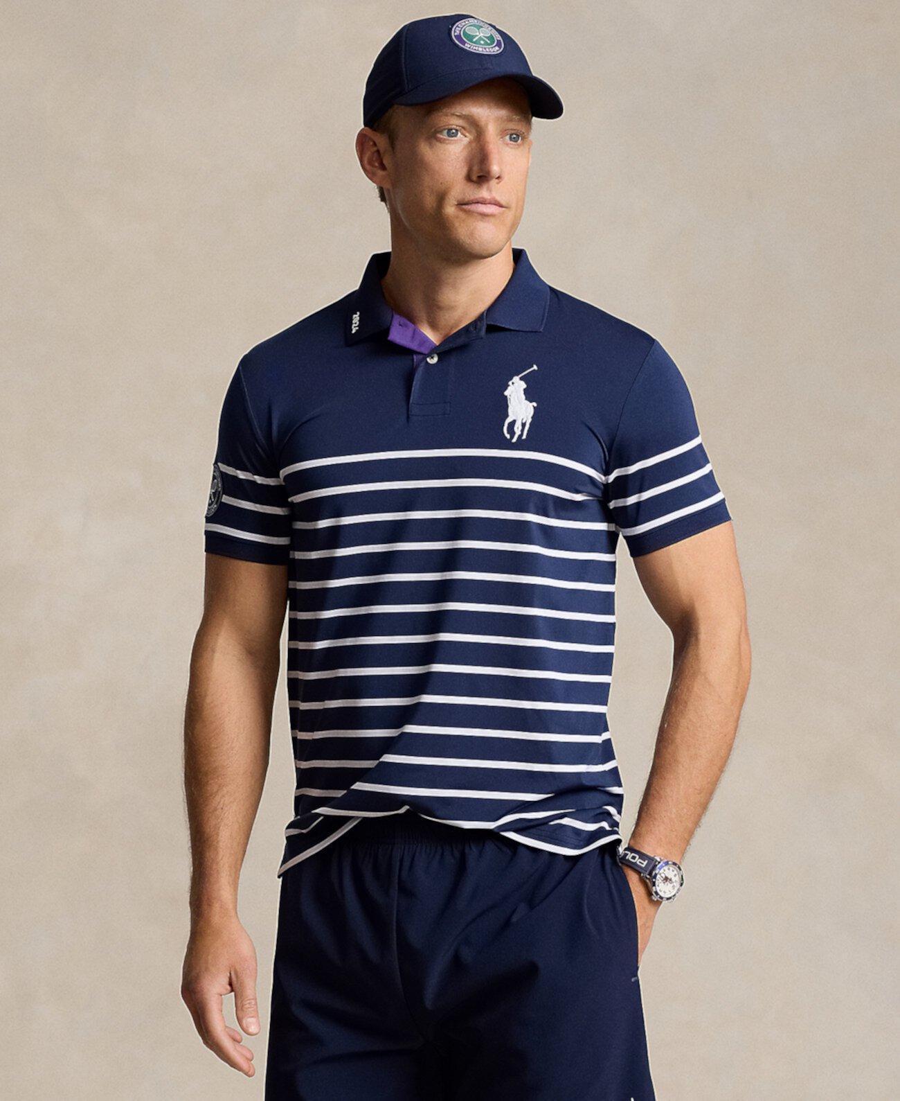 Men's Wimbledon 2024 Striped Polo Shirt Polo Ralph Lauren