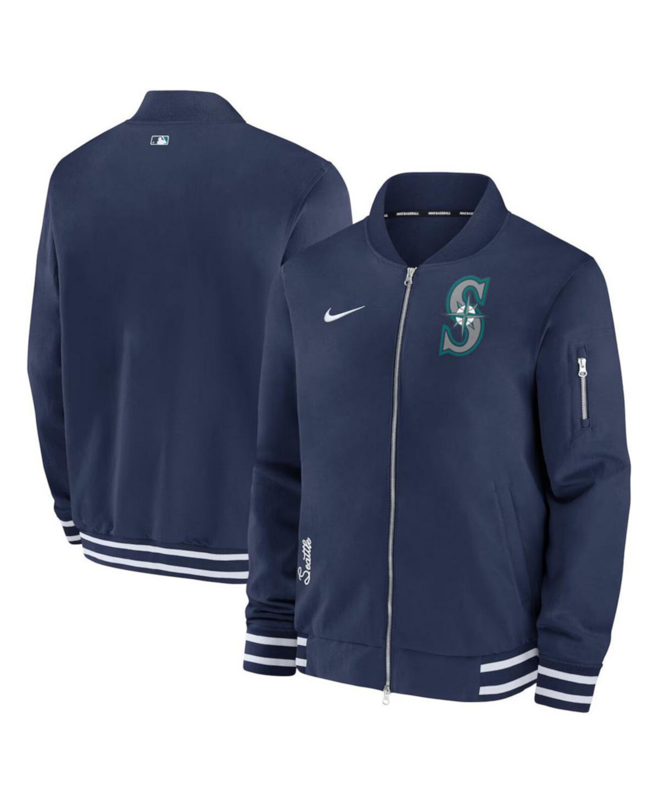 Мужская Повседневная куртка Fanatics Nike Seattle Mariners Authentic Collection с молнией Fanatics