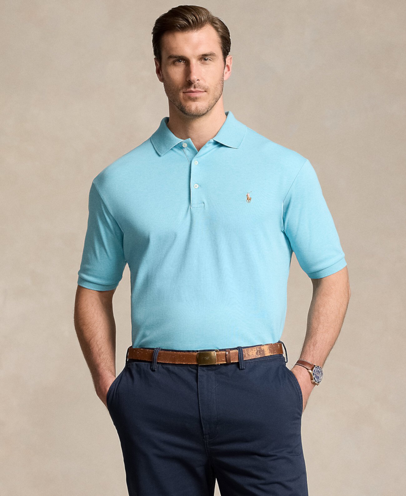 Мужская Повседневная рубашка Polo Ralph Lauren Cotton Interlock Polo Ralph Lauren